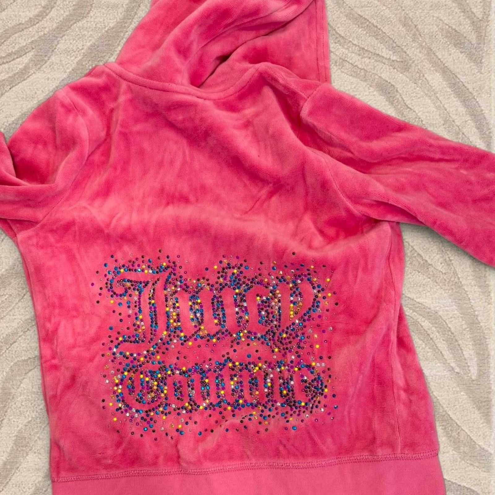 Juicy Couture Jeans Vintage Juicy Couture pink rhinestone velour tracksuit set Size XS / US 0-2 / IT 36-38 - 7 Thumbnail