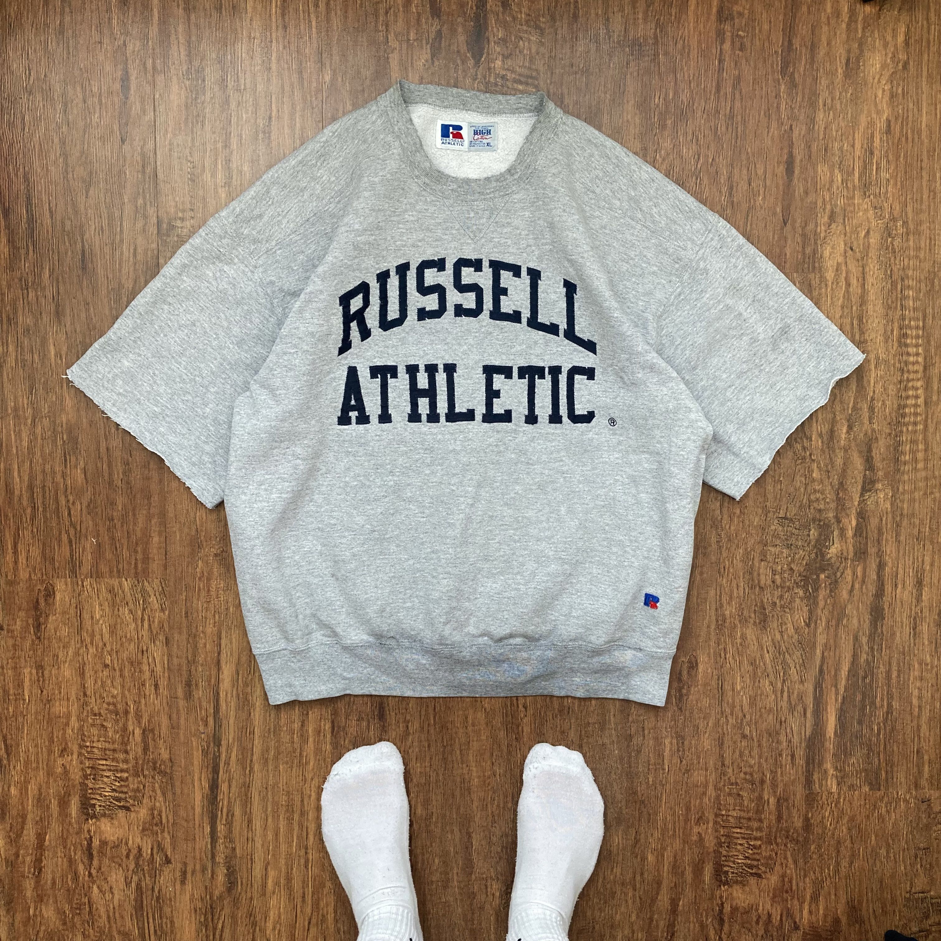 image of Made In USA x Russell Athletic Russel Athletic Usa 90's Vintage Sweatshirt Distressed Y2K in Grey (