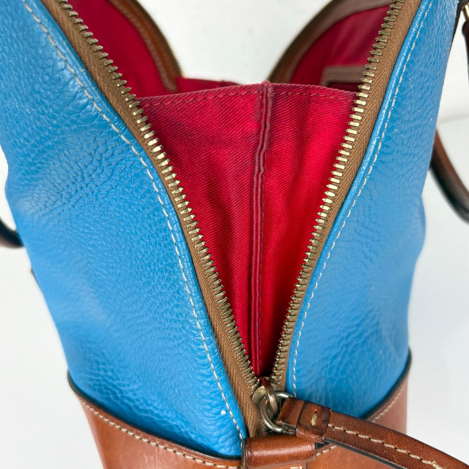Dooney & Bourke Dooney & Bourke Zip Zip Pebble Grain Domed Satchel Blue Size ONE SIZE - 10 Thumbnail
