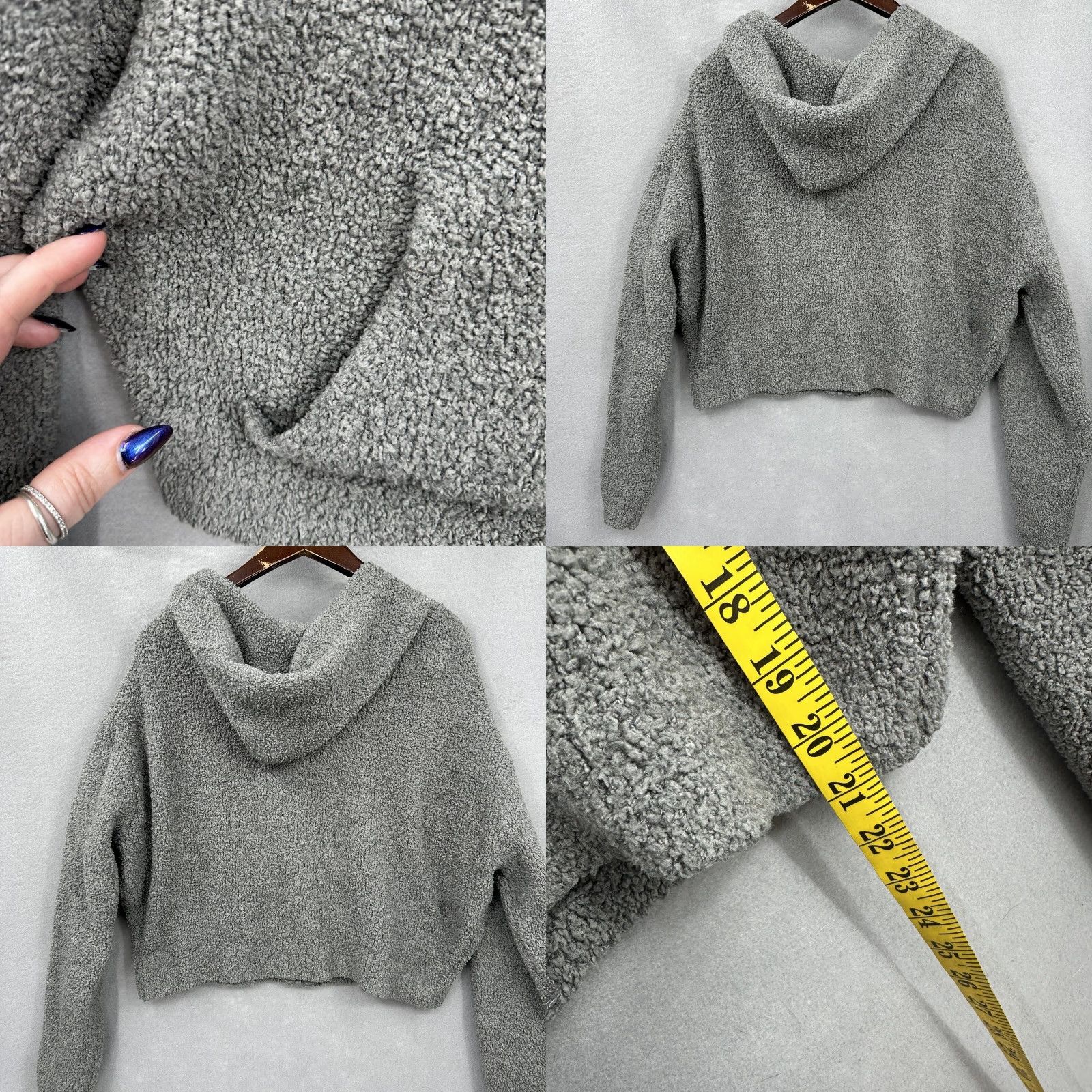 SKIMS Skims Hoodie Womens 3X Plus Gray Full Zip Dolman Sleeves - Zip Pockets All Seasons Athletic Run & Jogging Walking Size XXL / US 16-18 / IT 52-54 - 8 Thumbnail