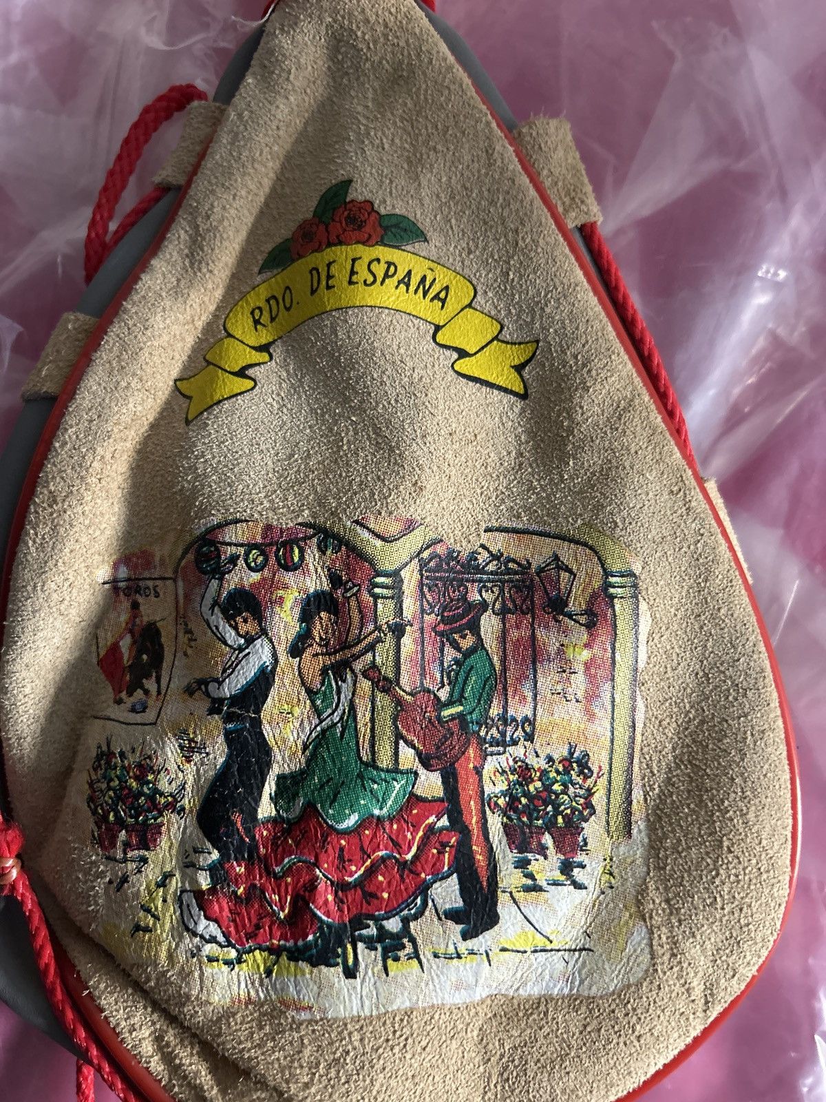 Vintage Vintage Spanish Leather Wine Bota Bag Size ONE SIZE - 3 Thumbnail