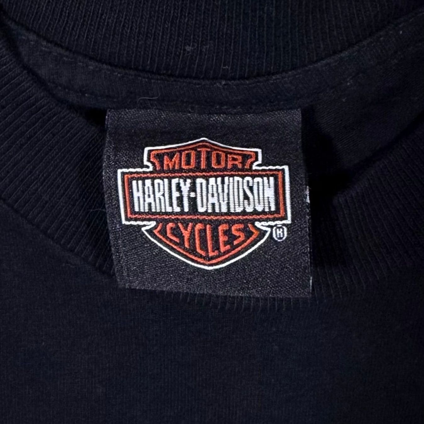 Harley Davidson Harley-Davidson Vintage T-Shirt Biker Graphic Print Qatar - Black, Size L, Men, Short Sleeve, Cotton, Logo, 2006, US Made, Regular Fit Size US L / EU 52-54 / 3 - 3 Thumbnail