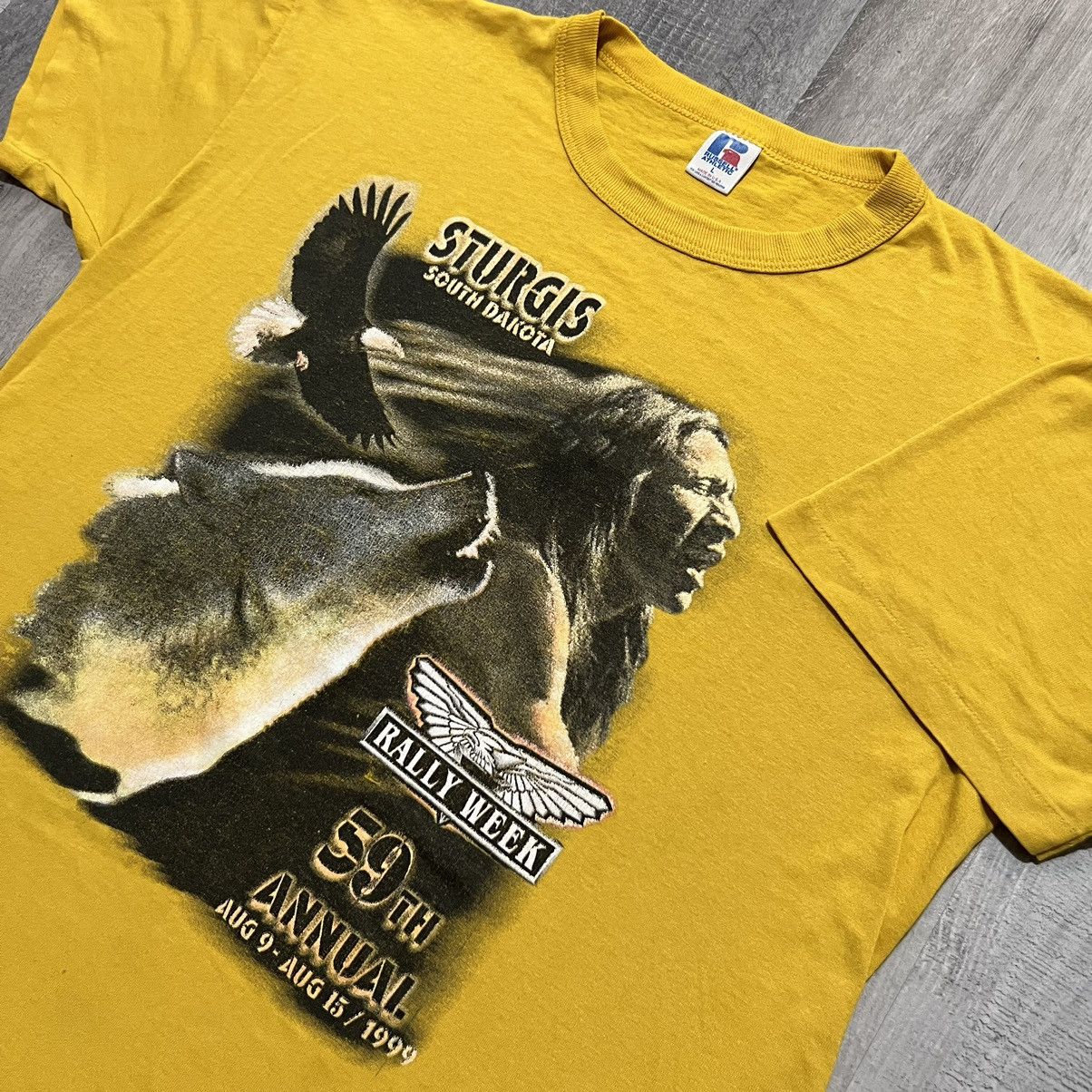 Russell Athletic × Vintage VTG Sturgis Bike Week 1999 Motorcycle Rally T Shirt Size US L / EU 52-54 / 3 - 3 Thumbnail