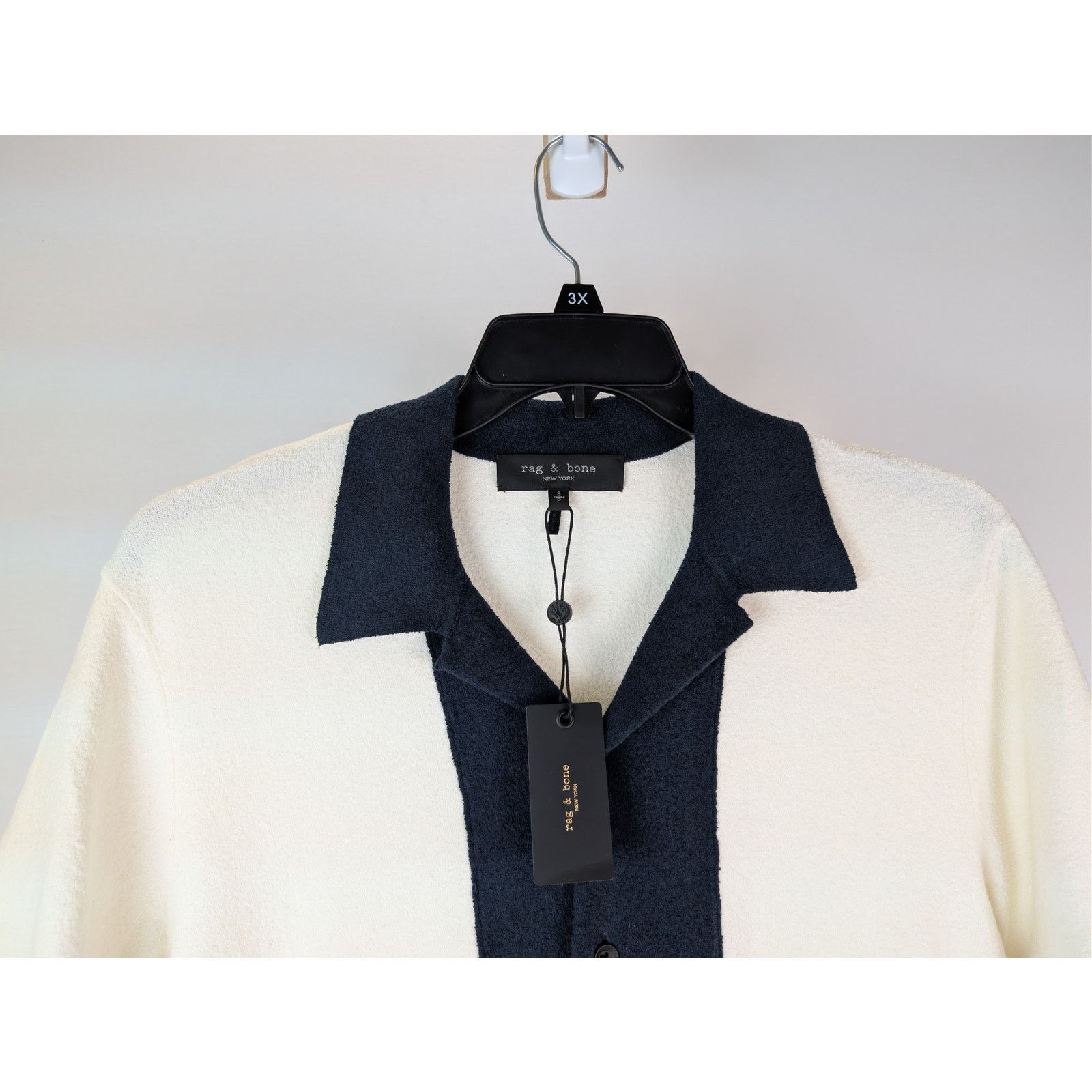 Rag & Bone o1rshd1 CC20 Avery Shirt in Zuma Toweling in Ivory Size US S / EU 44-46 / 1 - 3 Thumbnail