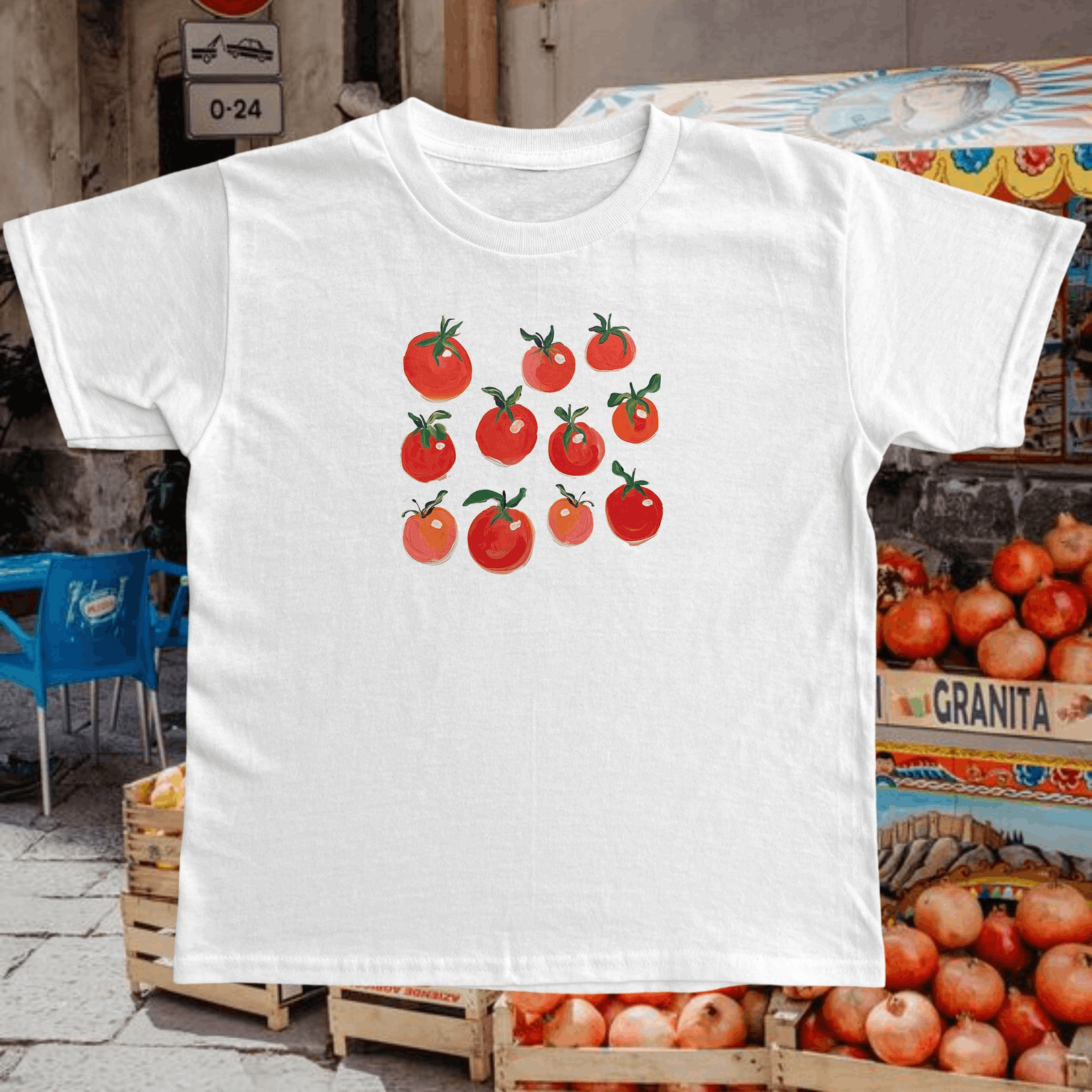 Other Tomato Print Baby Tee – Italian Girl Summer 90s Style Size M / US 6-8 / IT 42-44 - 3 Thumbnail