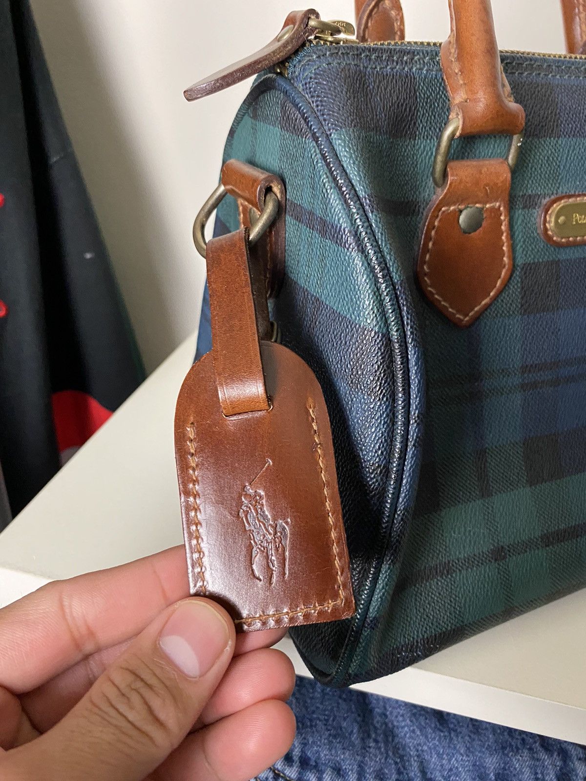 Polo Ralph Lauren Rare Ralph Lauren Purse Mini Duffle Bag Boston Barrel Plaid Size ONE SIZE - 3 Thumbnail