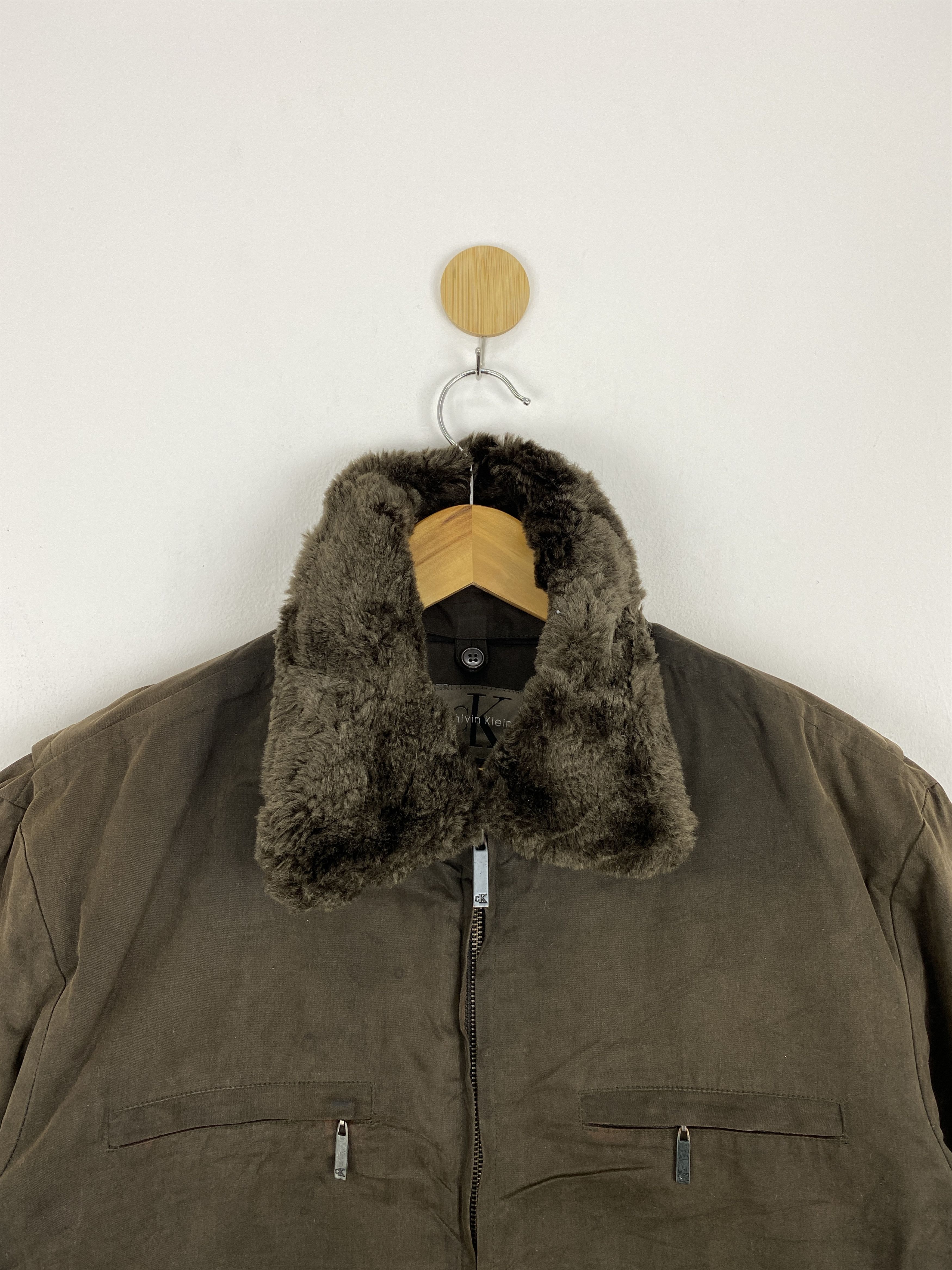Calvin Klein Calvin Klein Zipper Sherpa Bomber Jacket MJ0067 Size US M / EU 48-50 / 2 - 2 Thumbnail