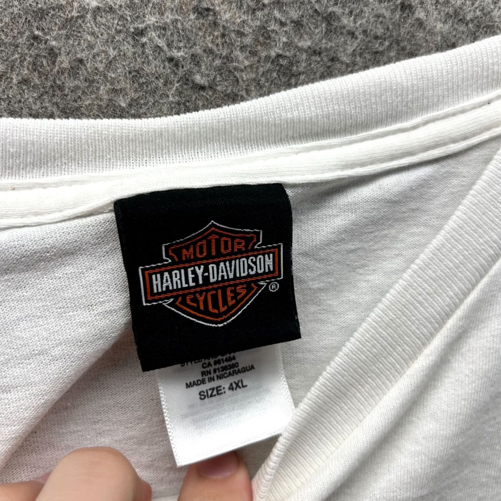 Harley Davidson Harley-Davidson Shirt Men 4XL White Red Motorcycle Biker Long Sleeve 2017 NEW Size US XXL / EU 58 / 5 - 6 Thumbnail