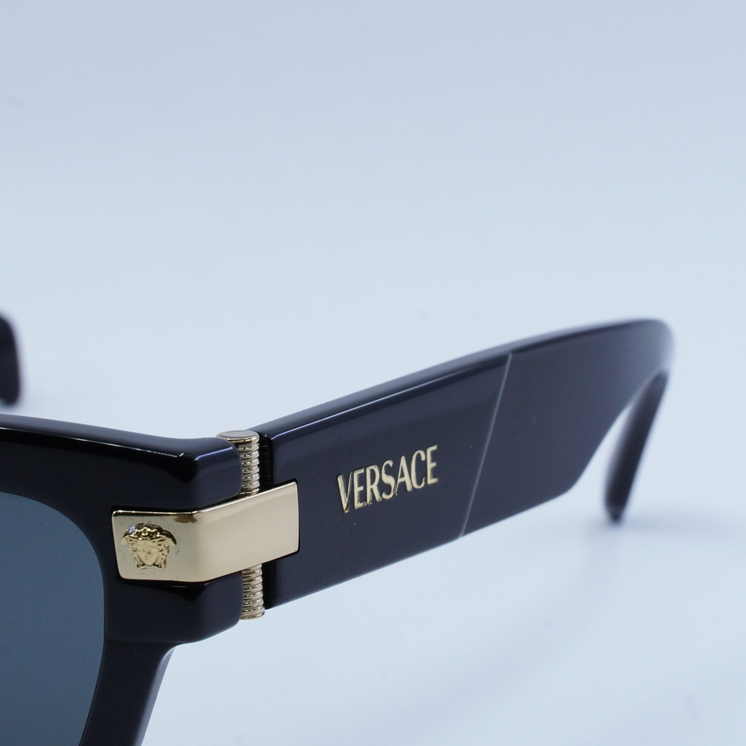 Versace Versace VE4464 GB1/87 Sunglasses Black Square Frame Size ONE SIZE - 10 Thumbnail