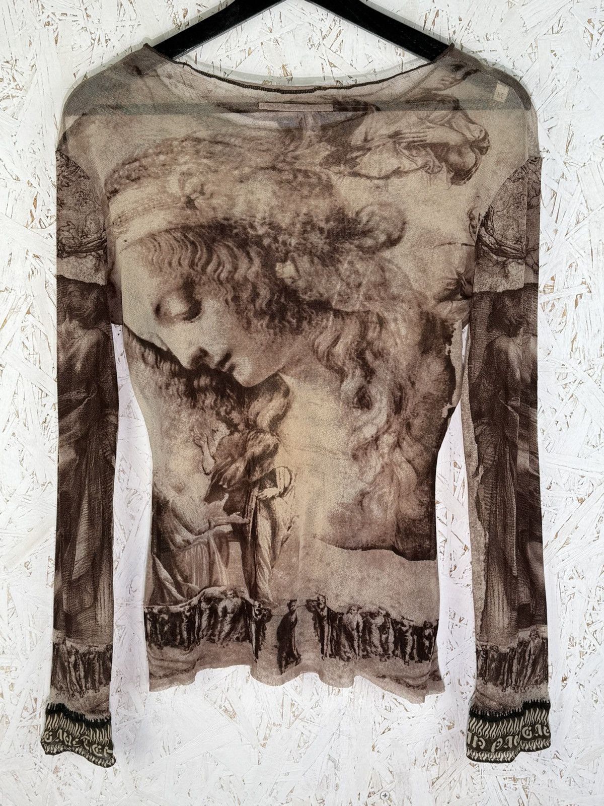 Jean Paul Gaultier 90s Jean Paul Gaultier SS1998 Renaissance Print Mesh Shirt M Size M / US 6-8 / IT 42-44 - 7 Thumbnail