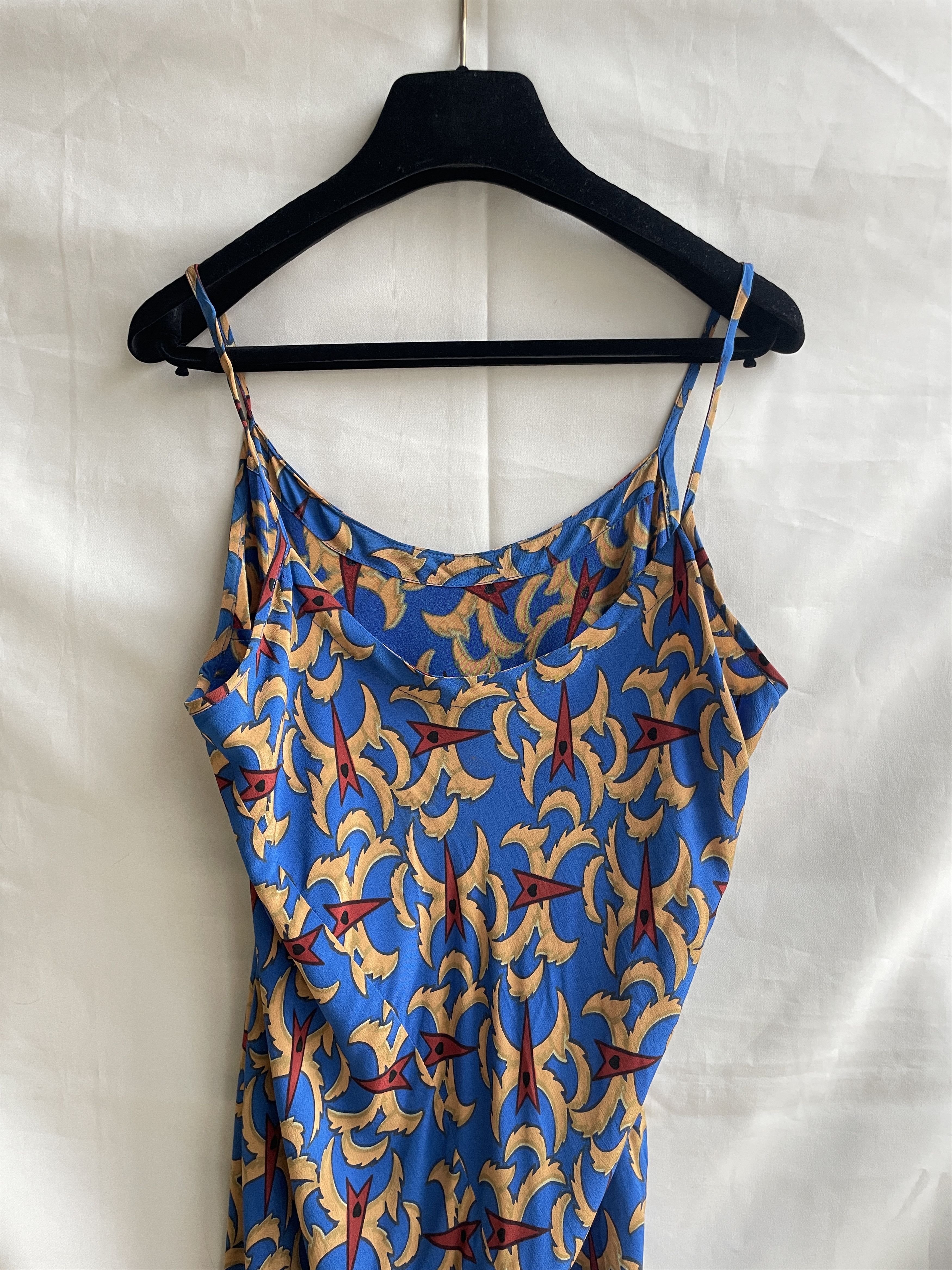 Vintage Paula & Mopitz Ibiza Loewe VTG 70s Silk Maxi Slip Dress Size M / US 6-8 / IT 42-44 - 4 Thumbnail