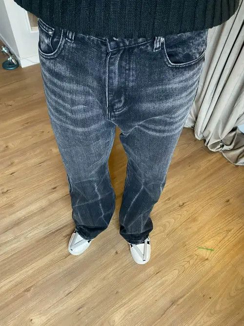 VIBE Wide Leg Jeans Loose Straight-leg Flared Size US 33 - 2 Thumbnail