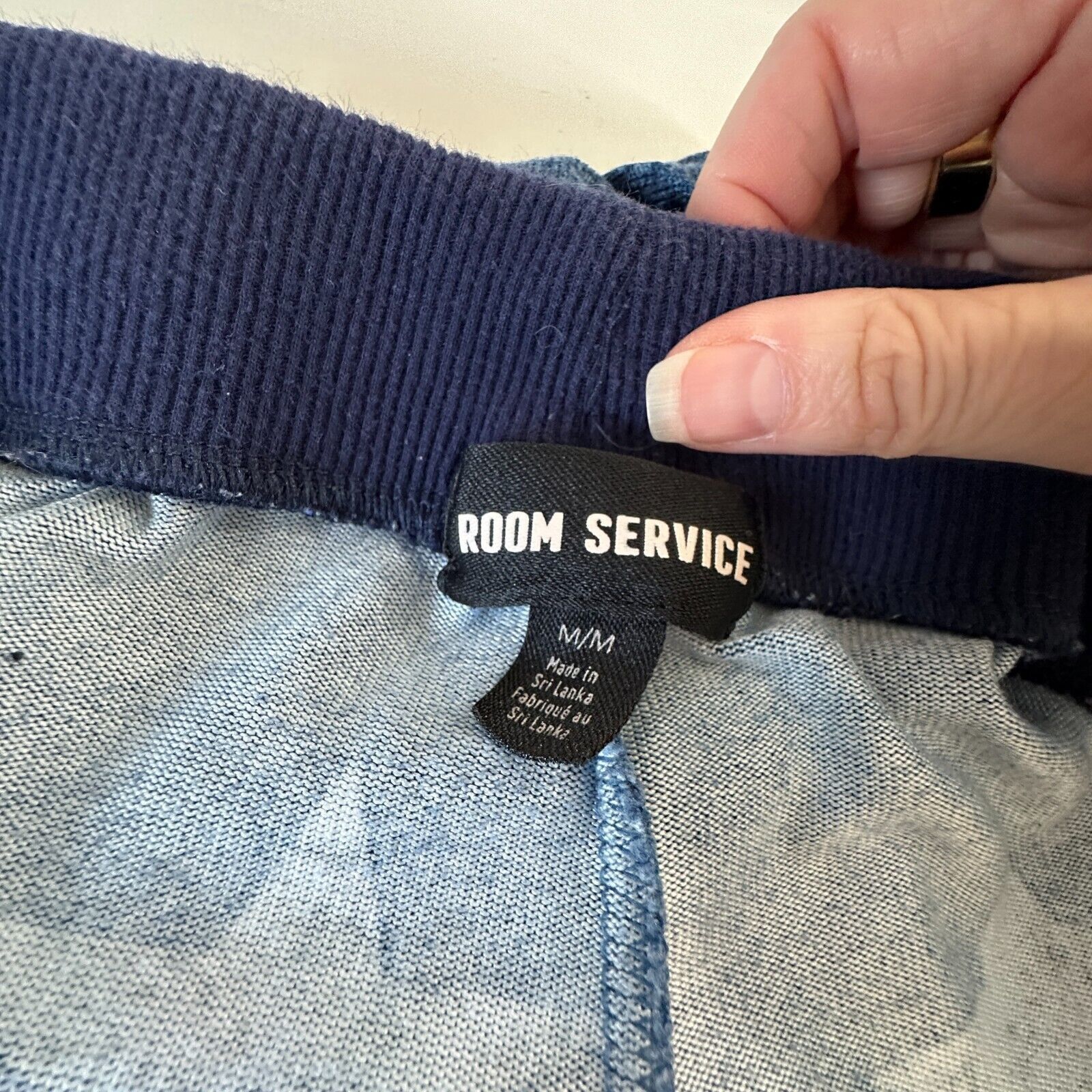 Other Room Service Blue Star 3/4 Sleeve Sweater Drawstring Jogger Size 30" / US 8 / IT 44 - 11 Thumbnail