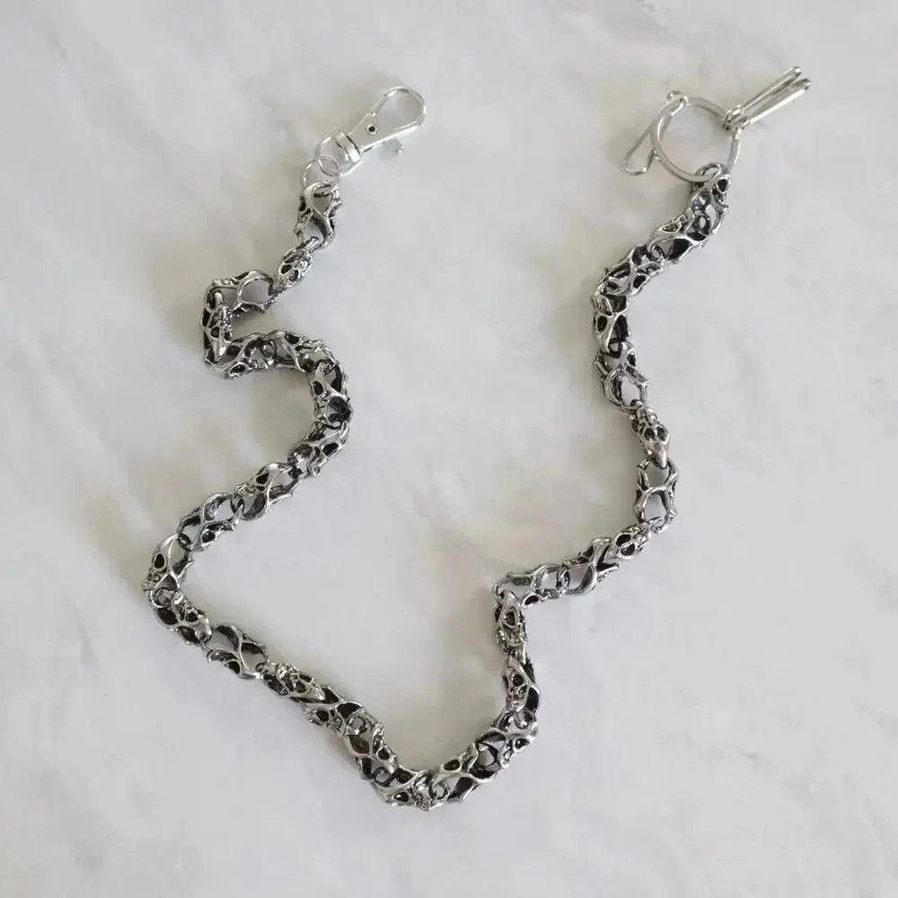 Japanese Brand × Jewelry Vintage Y2K Punk Goth Emo Skull Pile Wallet Chain Size ONE SIZE - 3 Thumbnail