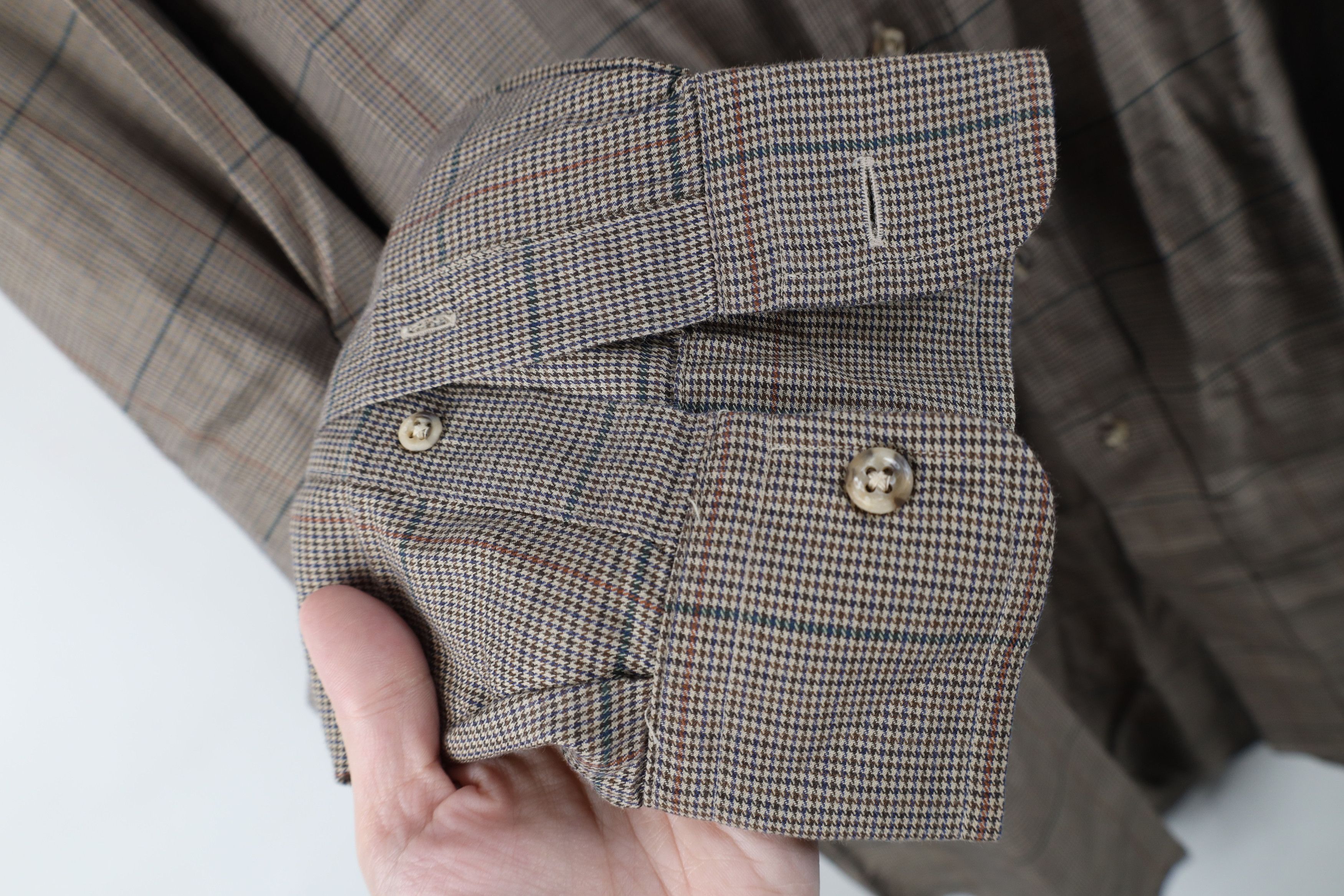 Lands' End Vintage 90s Lands End Houndstooth Collared Button Down Shirt Size US XL / EU 56 / 4 - 4 Thumbnail