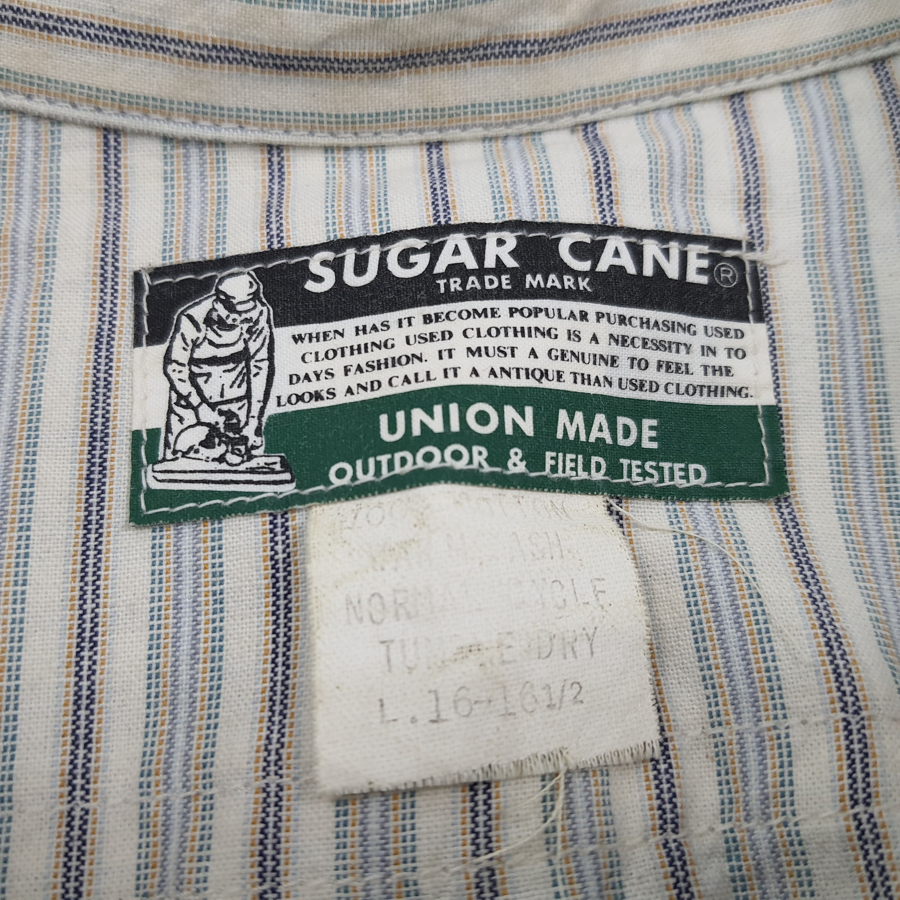 Japanese Brand × Sugar Cane × Vintage Vintage Sugar Cane Stripes Japan Brand Button Up Shirt Size US L / EU 52-54 / 3 - 5 Thumbnail