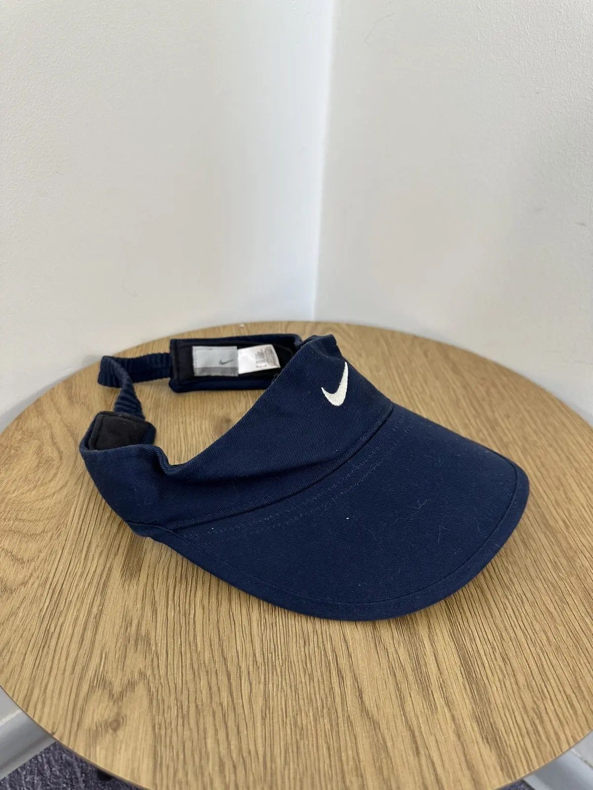 Nike × Vintage Vintage Nike Y2K Retro Hype Swoosh Visor Cap Hat Size ONE SIZE - 2 Thumbnail