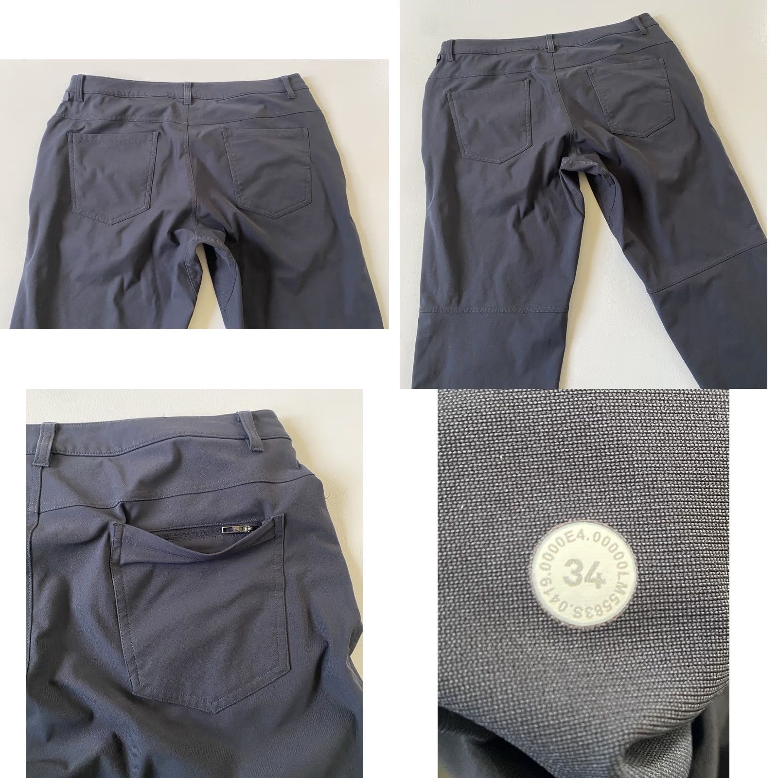 Lululemon Lululemon ABC Classic-Fit 5-Pocket Pants LM5583S Gray 34 Mens Chino City, Preppy, Jeans? Size US 34 / EU 50 - 8 Thumbnail