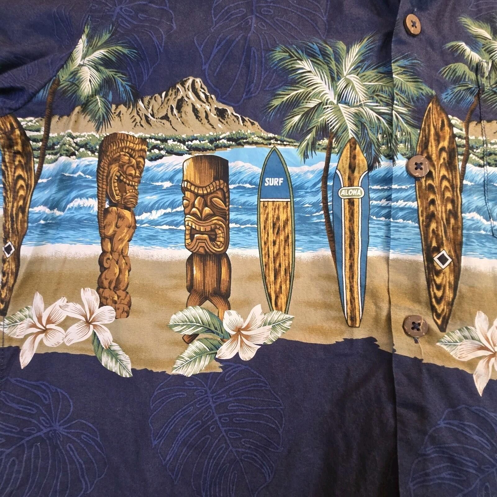 Other Favant Hawaiian Shirt Palm Tree and Tiki Print Size M Medium Size US M / EU 48-50 / 2 - 3 Thumbnail