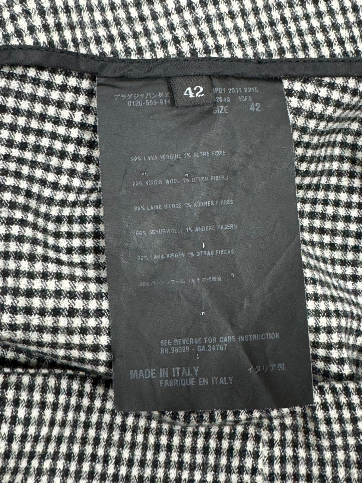 Prada Prada Wool Dress Pants Glen Check size 42 Size 28" / US 6 / IT 42 - 10 Thumbnail