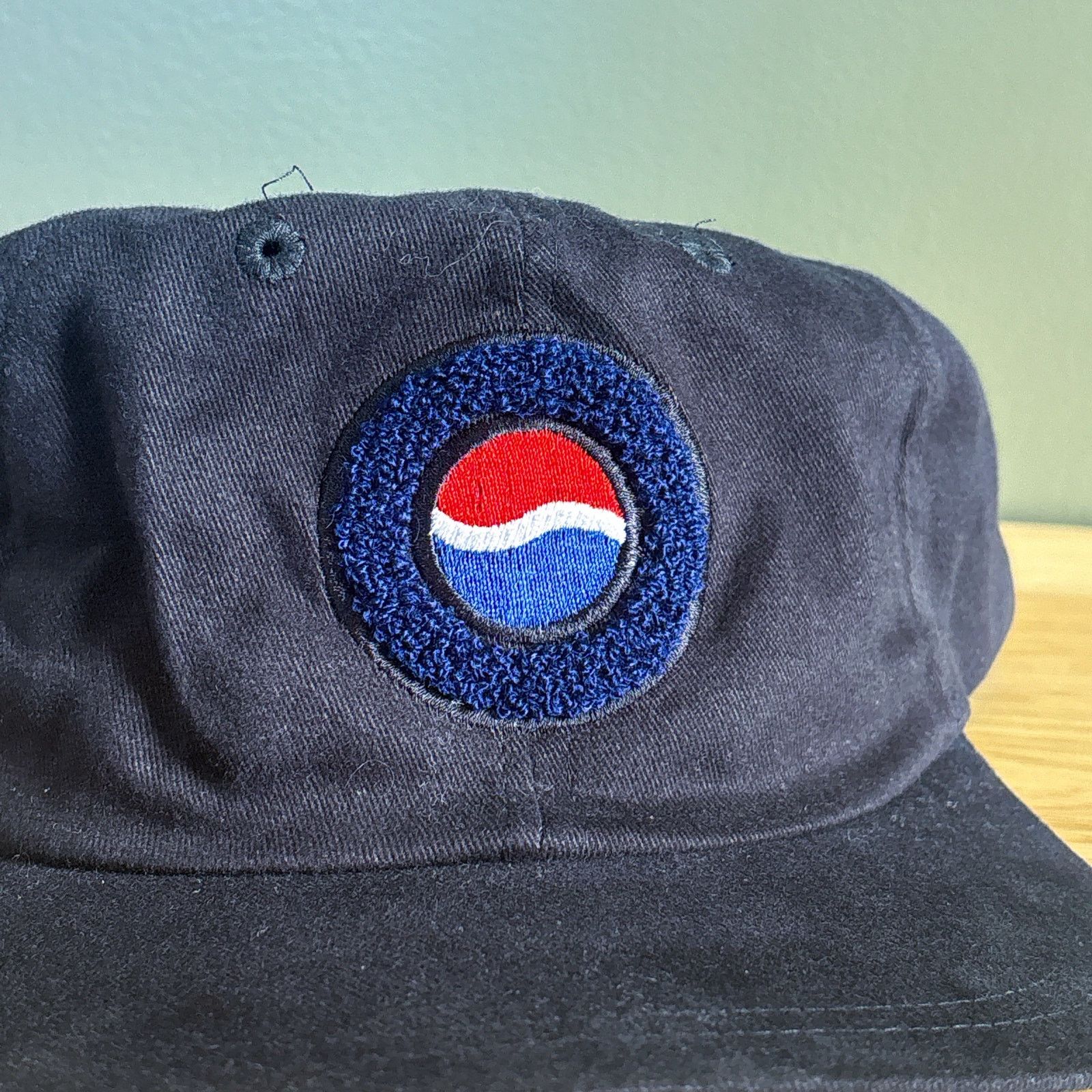Pepsi Vintage Pepsi Soda 90s Black Logo Patch Snapback Hat NWT Size ONE SIZE - 2 Thumbnail