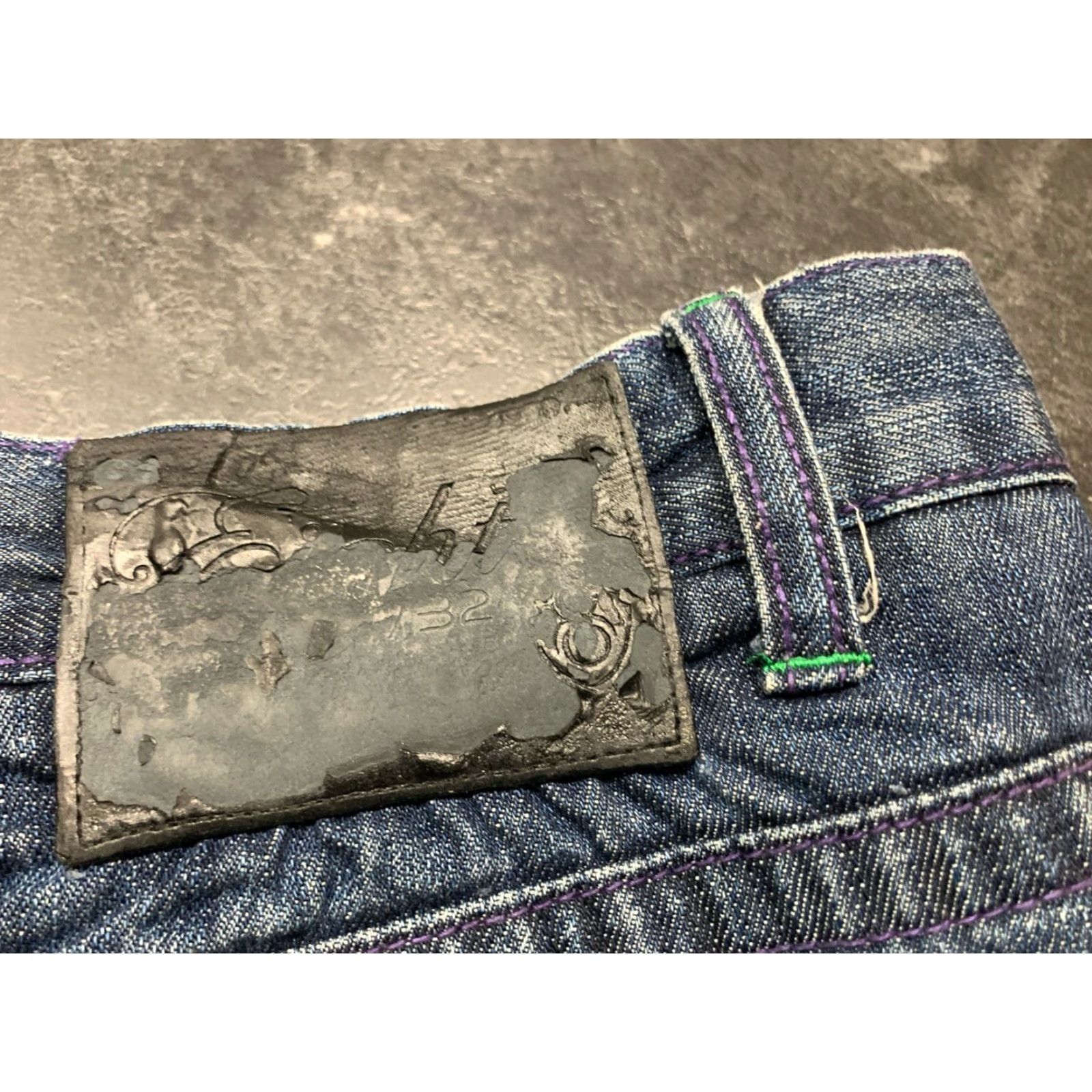 Vintage Eight 732 Jeans Men Size 44x34 Blue Casual Denim Embroidered Pockets Hip Hop Style Size US 34 / EU 50 - 7 Thumbnail