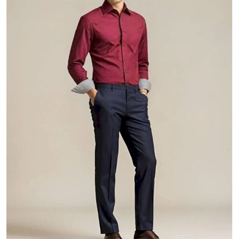Michael Kors Michael Kors Men Shirt Red Dot Print Contrast Flip Cuff L Size US L / EU 52-54 / 3 - 1 Thumbnail