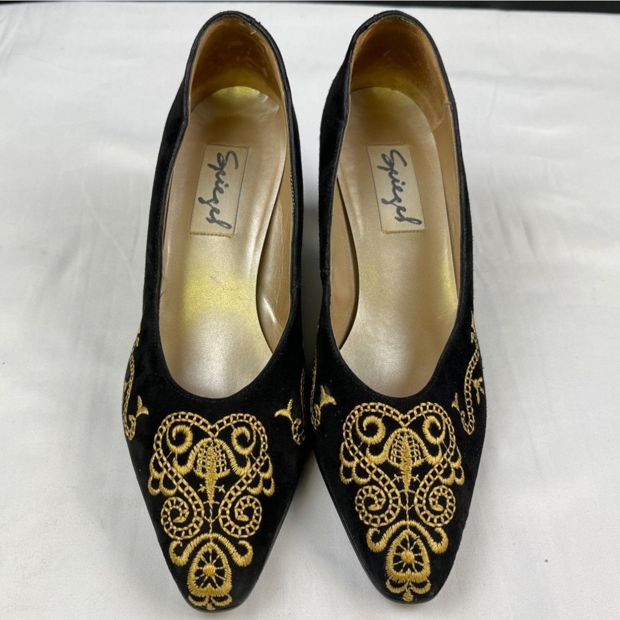 Other Spiegel Women's Black/Gold Shoes/Heels Sz 6B SKU 4343 Size US 6 / IT 36 - 1 Thumbnail