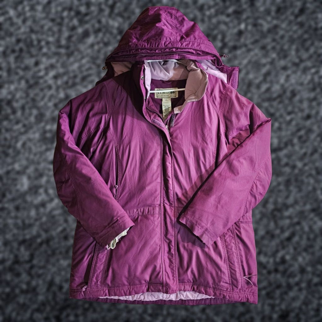 Vintage VINTAGE LL Bean Womens Goose Down Parka Winter Coat Hooded Jacket Size Large Purple Size L / US 10 / IT 46 - 1 Thumbnail
