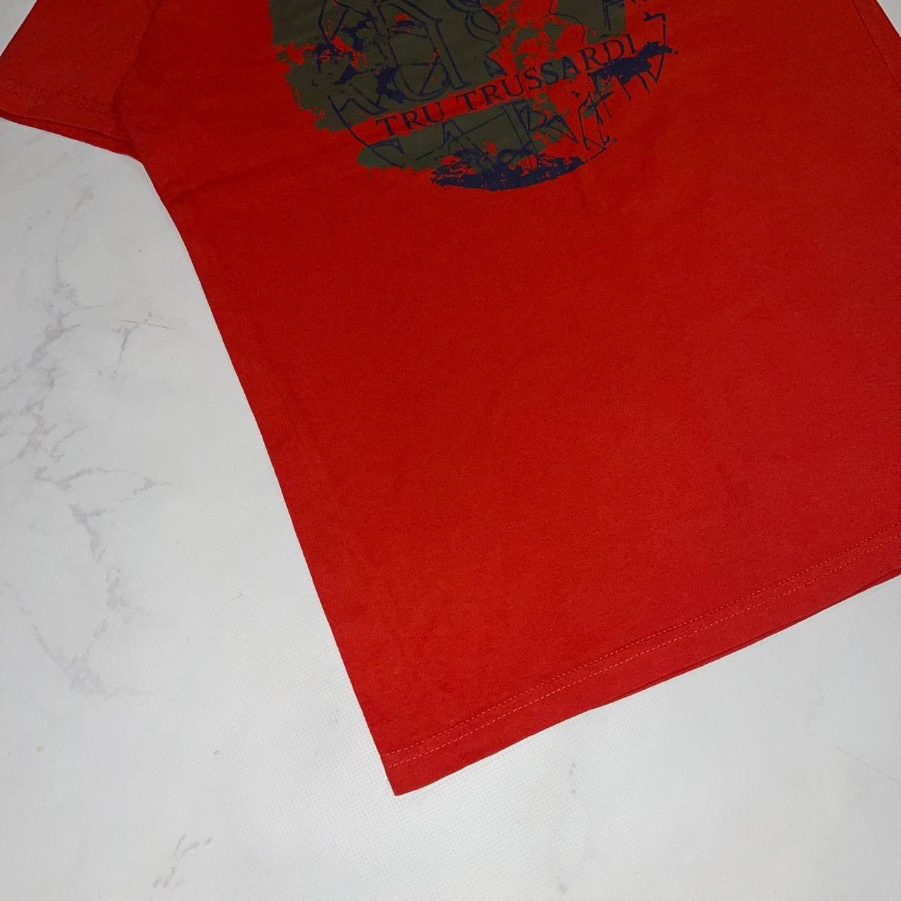 Trussardi Trussardi Big Logo Luxury Short Sleeve T Shirt Red Size S Size US S / EU 44-46 / 1 - 9 Thumbnail
