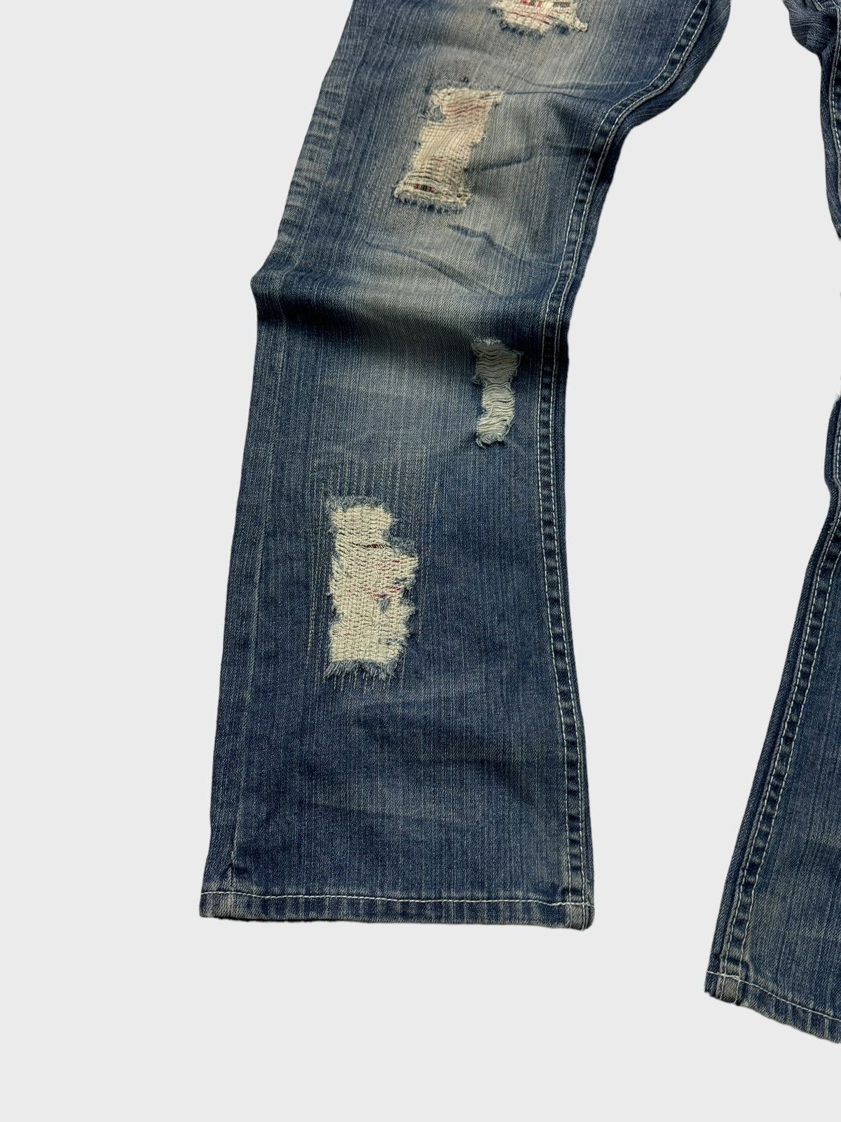 Hysteric Glamour Flare Distressed Patches Junya Watanabe Style Denim Jeans Size US 29 - 7 Thumbnail