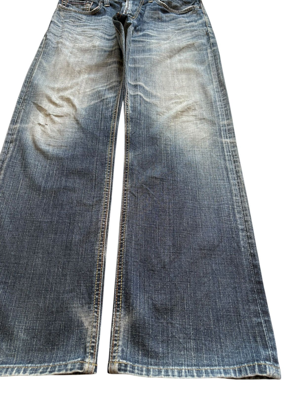 Edwin Vintage Edwin 503 Mud Wash Embroidered Pocket Baggy Jeans Size US 33 - 7 Thumbnail