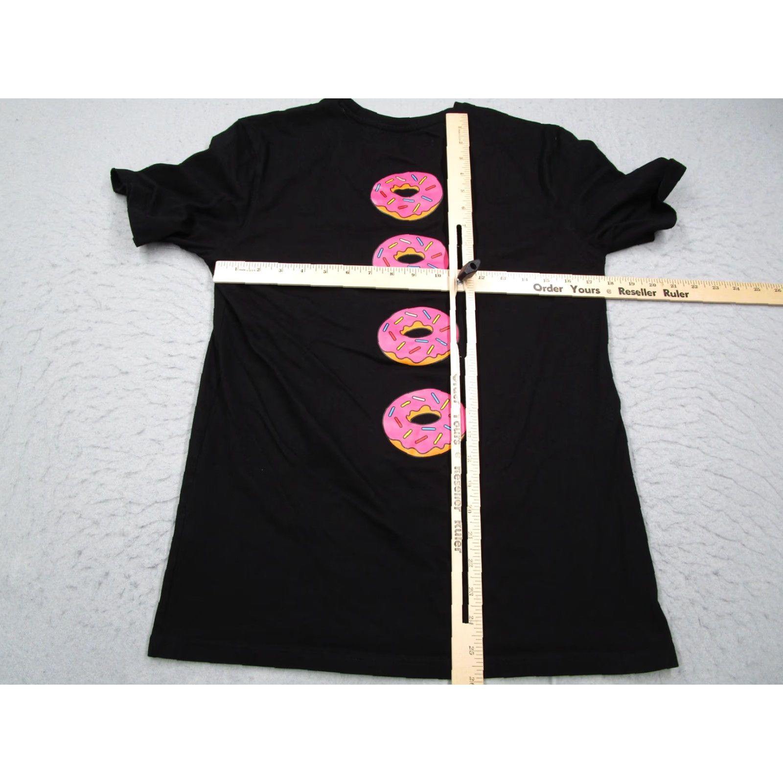 Vintage The Simpsons Graphic T-Shirt Mens Medium Black Cartoon Family Donut Embroidered Tee Size US M / EU 48-50 / 2 - 5 Thumbnail