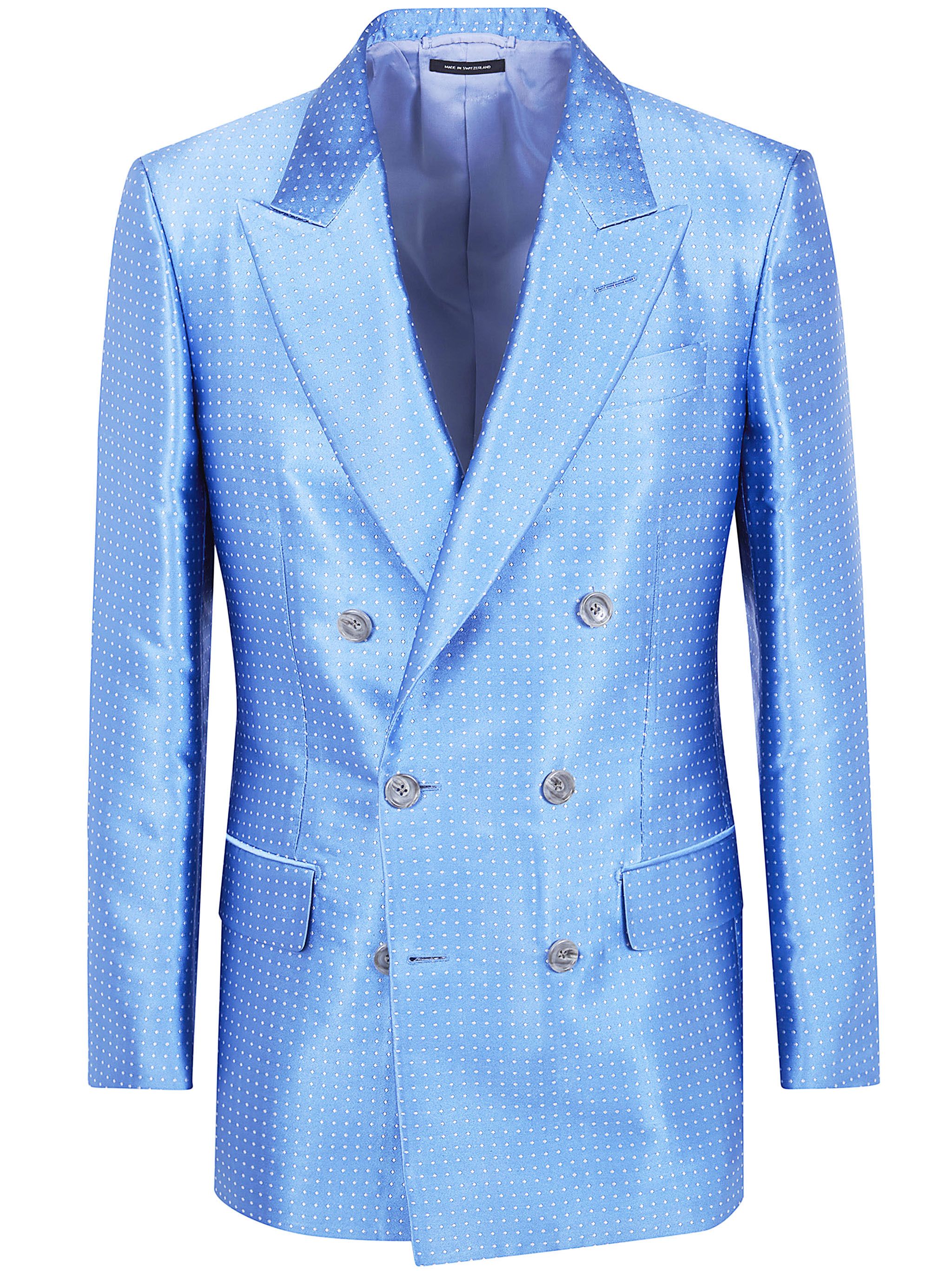 Tom Ford DUCHESSE POLKA DOT JACQUARD DOUBLE BREASTED JACKET Size US M / EU 48-50 / 2 - 1 Thumbnail