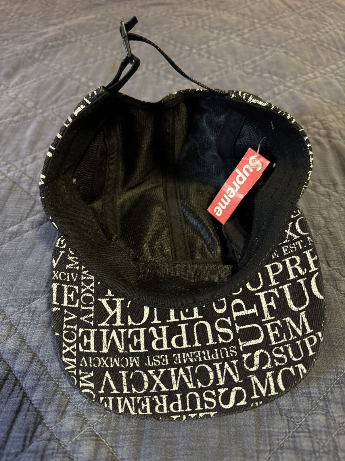 Supreme Supreme Denim Fuck Em All FW 2015 Hat Size ONE SIZE - 5 Thumbnail