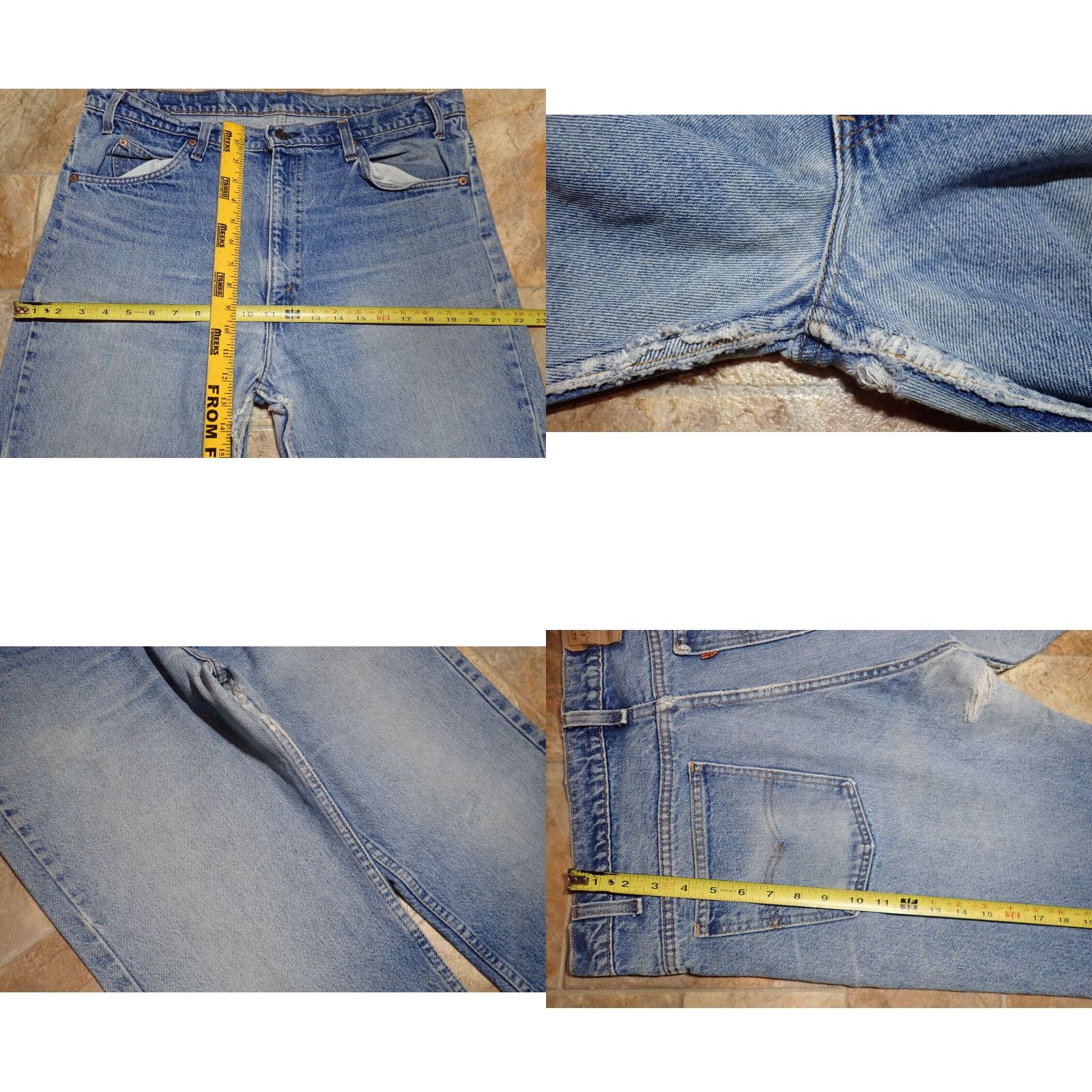 Levi's VINTAGE Levi's 505 Distressed Denim Jeans Men's 38x32 Blue High Rise Size US 38 / EU 54 - 8 Thumbnail
