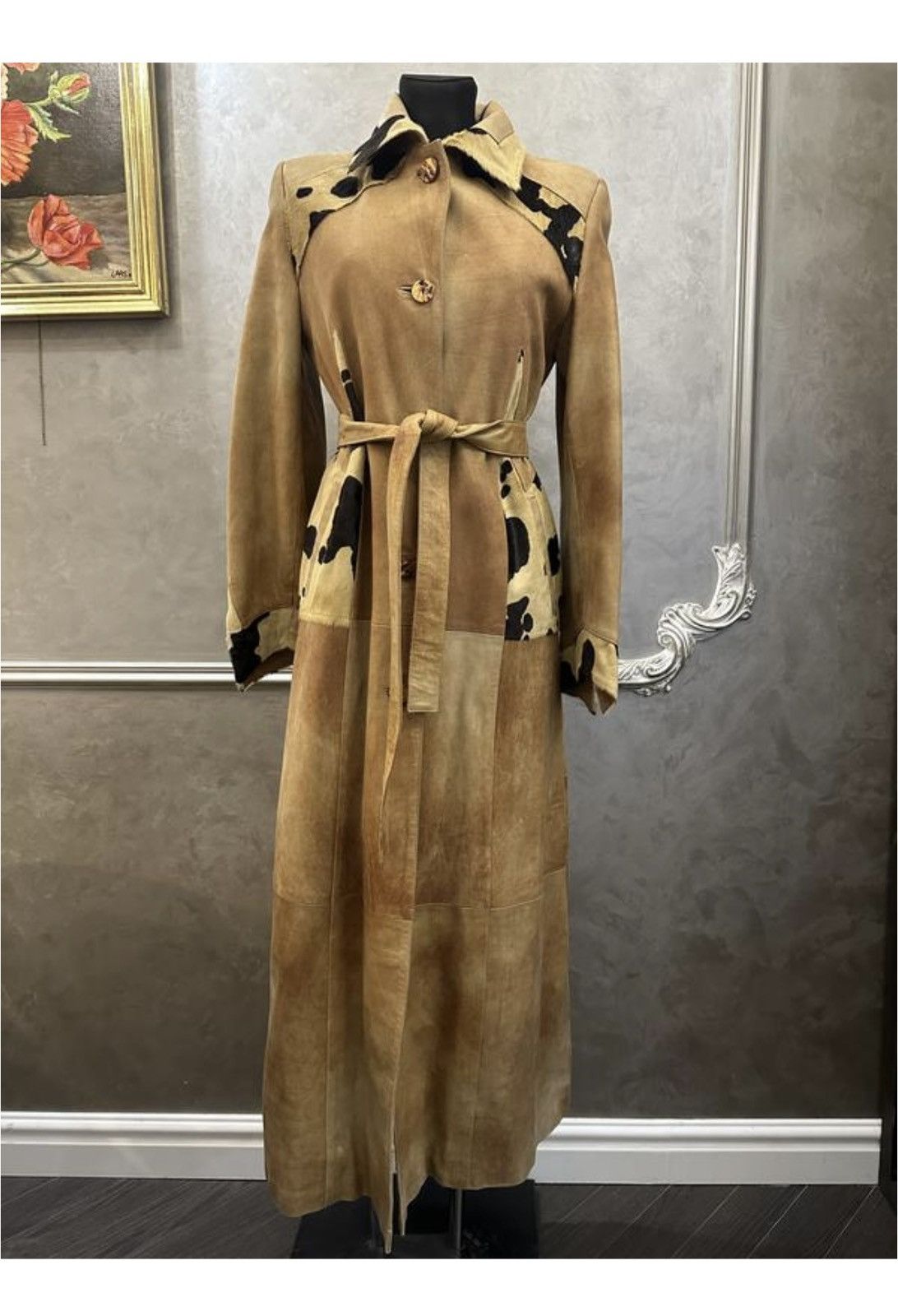 Vintage Vintage leather maxi coat Size S / US 4 / IT 40 - 1 Thumbnail