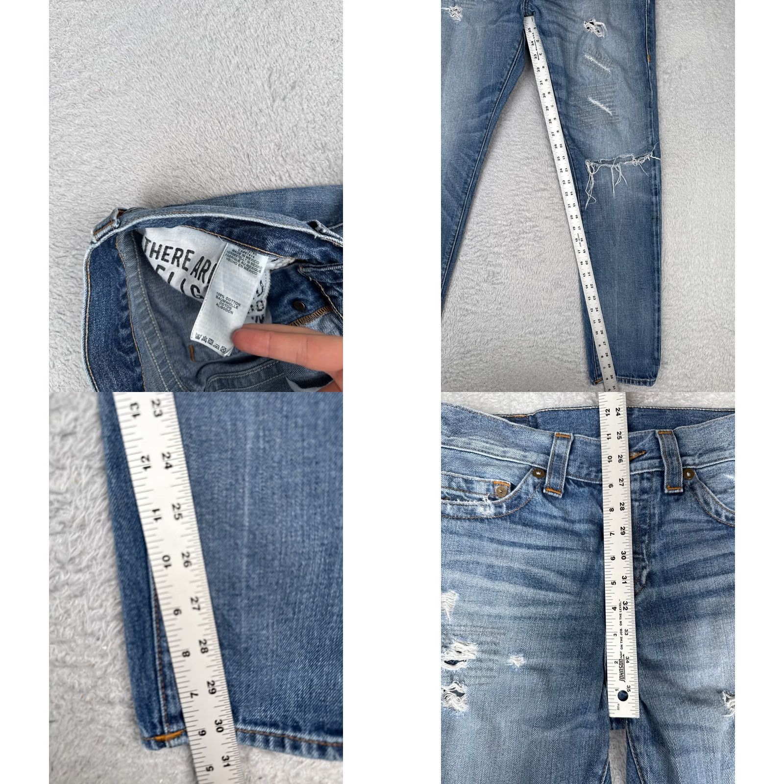 True Religion True Religion Jeans Mens 30x31 Blue Denim Logan Relaxed Taper Distressed Cotton Jeans Mens Blue Denim 90s Rock City Logo True Religion Logan Boy? Size US 30 / EU 46 - 8 Thumbnail