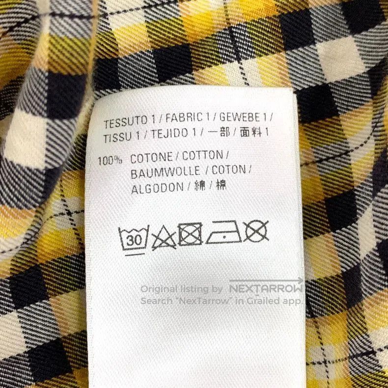 Balenciaga Balenciaga Checkered Bow Tie Long Sleeve Shirt. Size US S / EU 44-46 / 1 - 8 Thumbnail