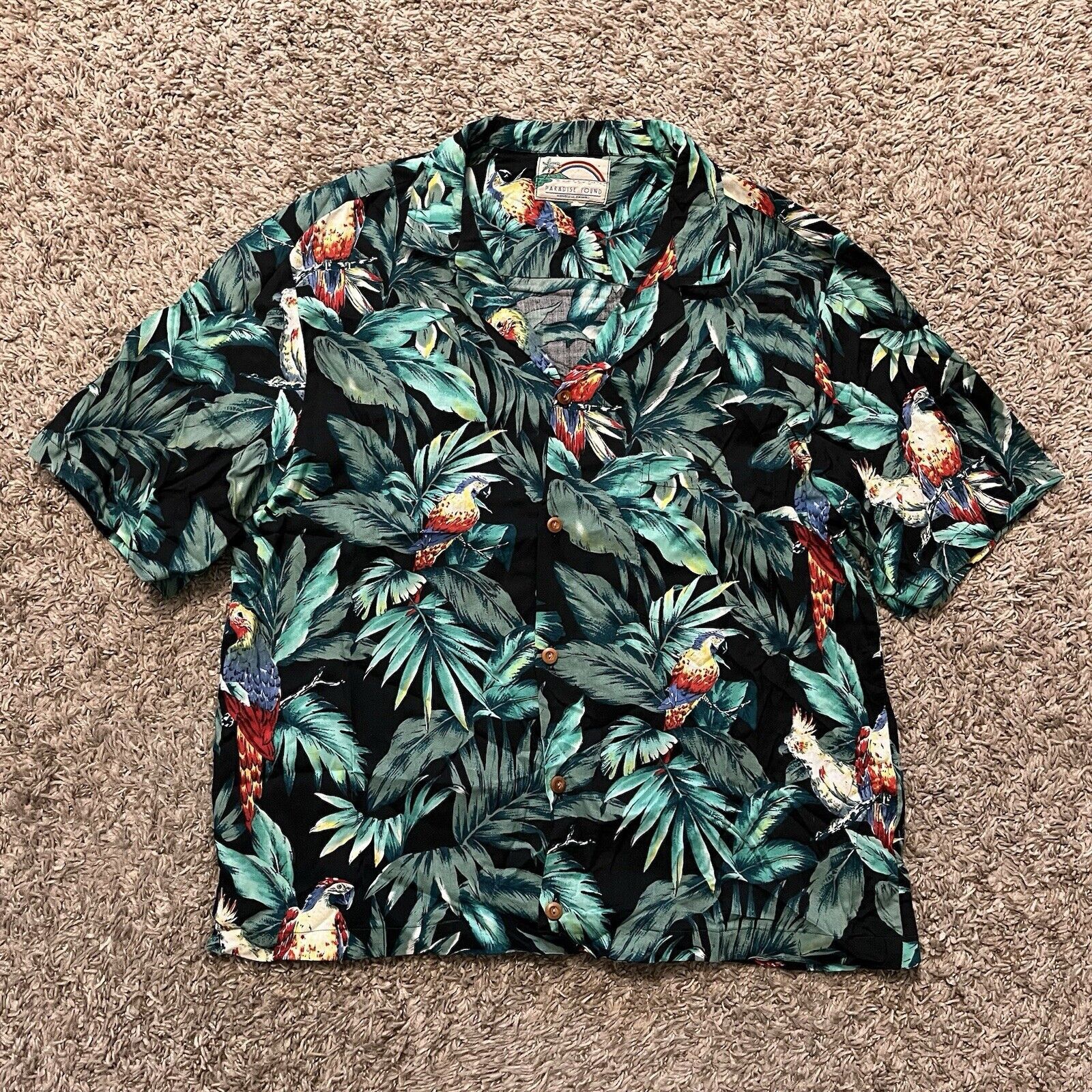 Vintage 80s Paradise 2024 Found Hawaiian Button Up Shirt