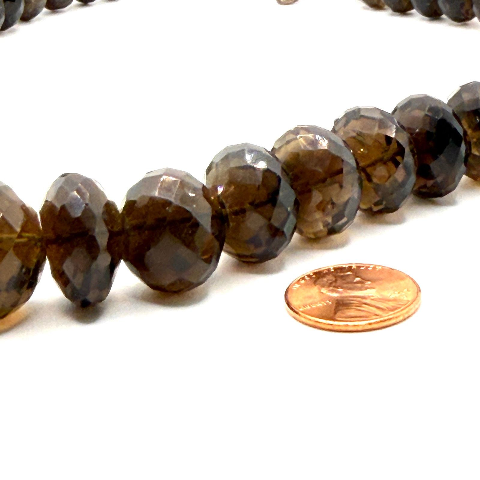 Handmade Vintage 90s Faceted Smoky Quartz Massive Statement Necklace Size ONE SIZE - 8 Thumbnail