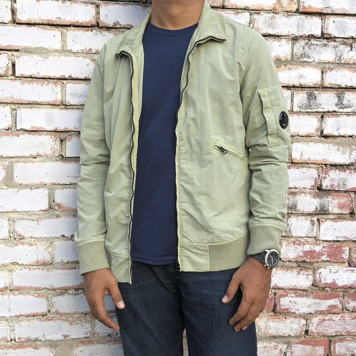 C.P. Company Vintage C.P. Company Light Green Chrome Bomber Jacket Size US L / EU 52-54 / 3 - 2 Thumbnail