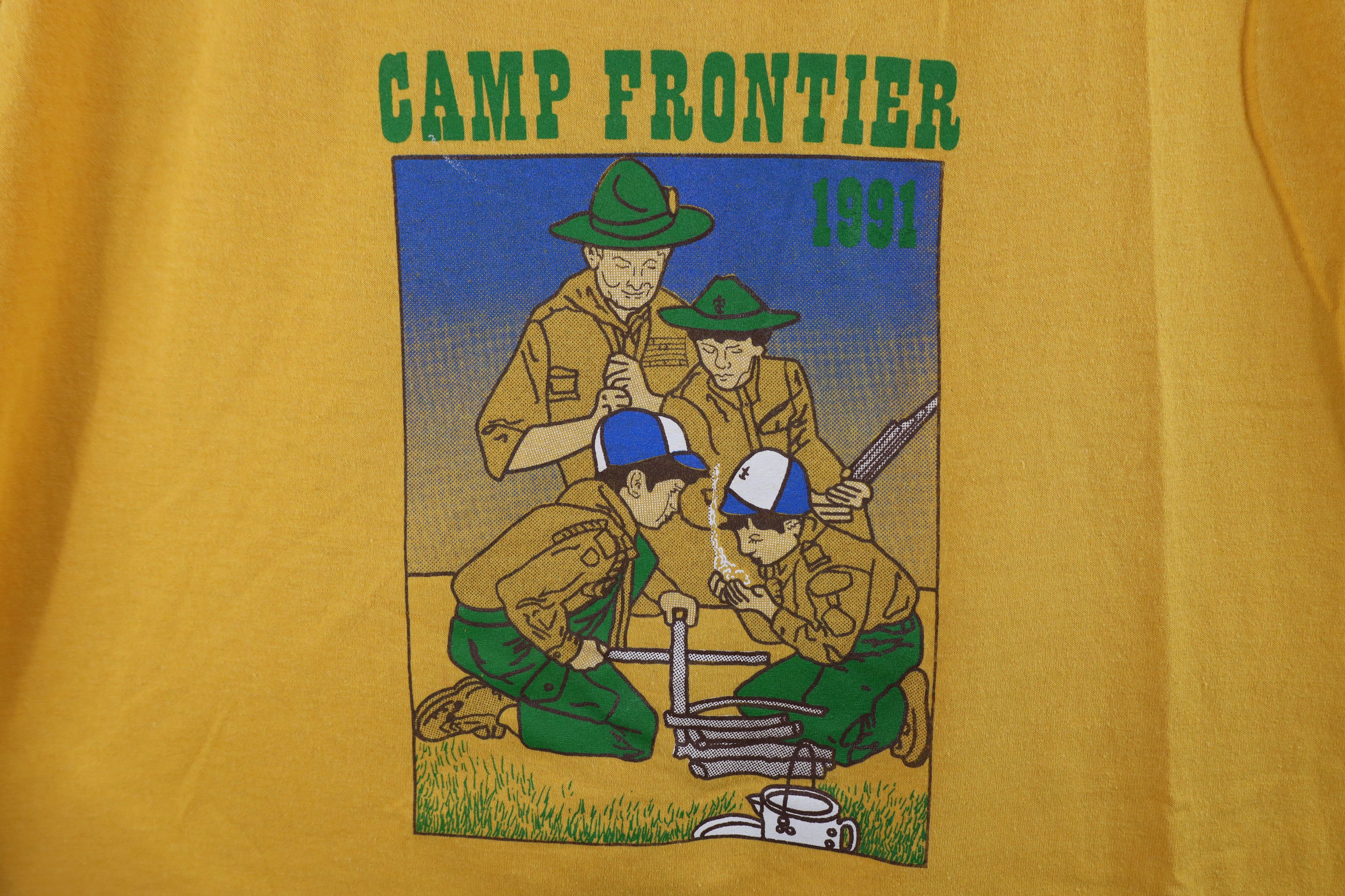 Vintage Vintage 90s America Camp Frontier Short Sleeve T-Shirt USA Size US XXL / EU 58 / 5 - 4 Thumbnail