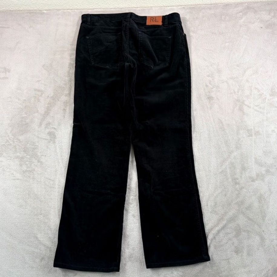 Polo Ralph Lauren VINTAGE Ralph Lauren Sport Pants Women 12 Black Corduroy Straight Leg Dress Pants 90s Women Mens Women? Size 34" / US 12 / IT 48 - 4 Thumbnail