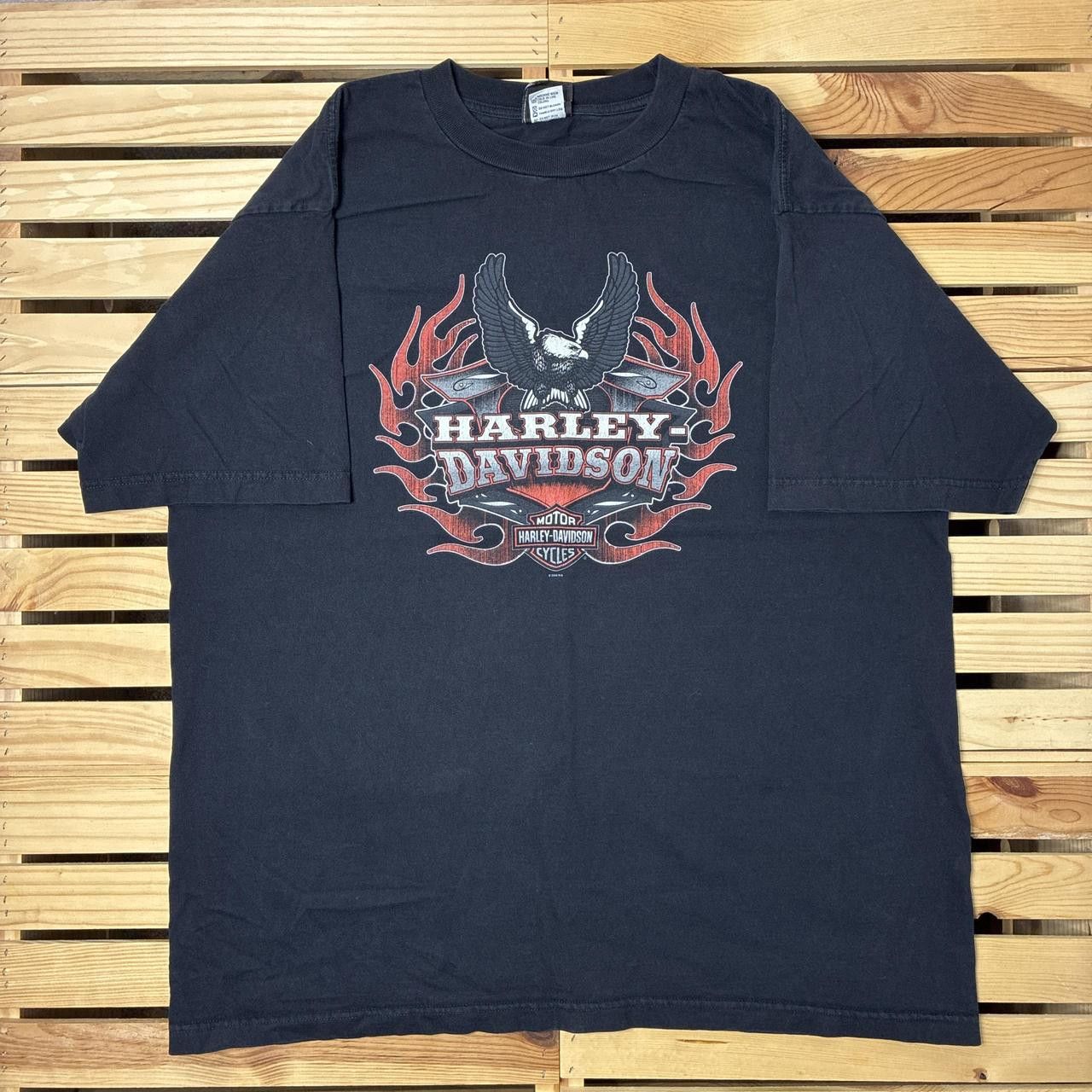 Harley Davidson Vintage Harley Davidson Kuwait 2005 Black Biker Tee Size 2XL Size US XXL / EU 58 / 5 - 1 Thumbnail