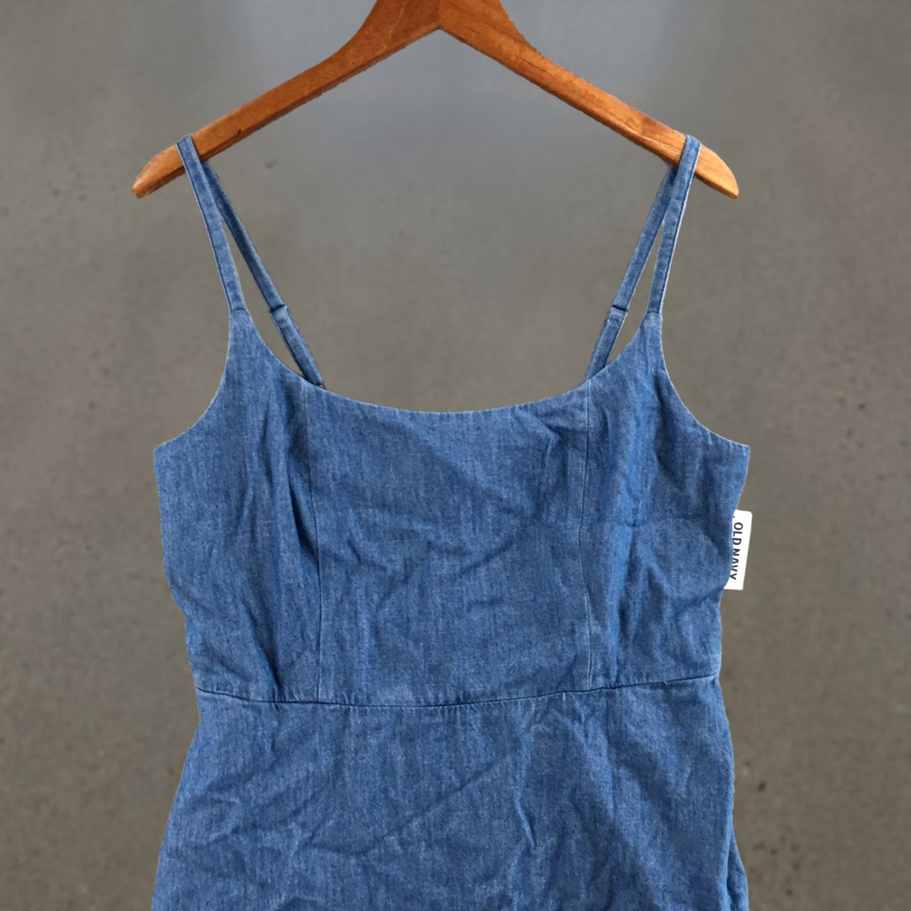 Old Navy Old Navy Dress Womens Large Tall Fit & Flare Smocked Sleeveless Cotton Blue NEW Size L / US 10 / IT 46 - 1 Thumbnail