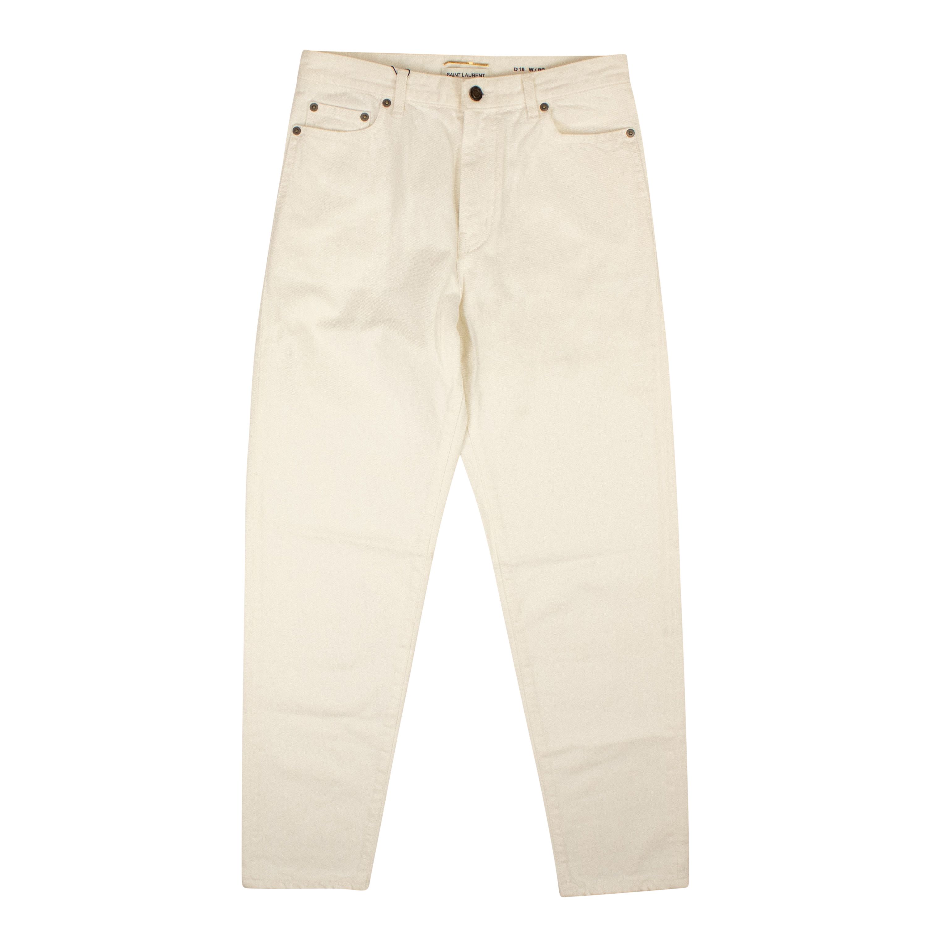 image of Saint Laurent Paris White Jeans Size 29, Men's