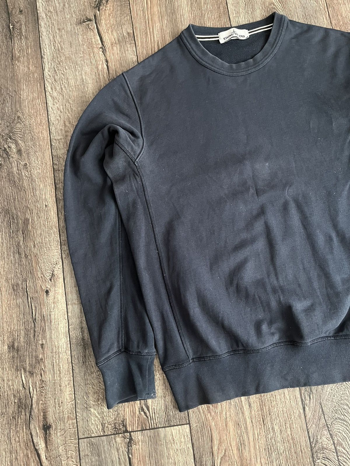 Stone Island Stone Island Distressed Washed Vintage Sweatshirt Size US XL / EU 56 / 4 - 3 Thumbnail