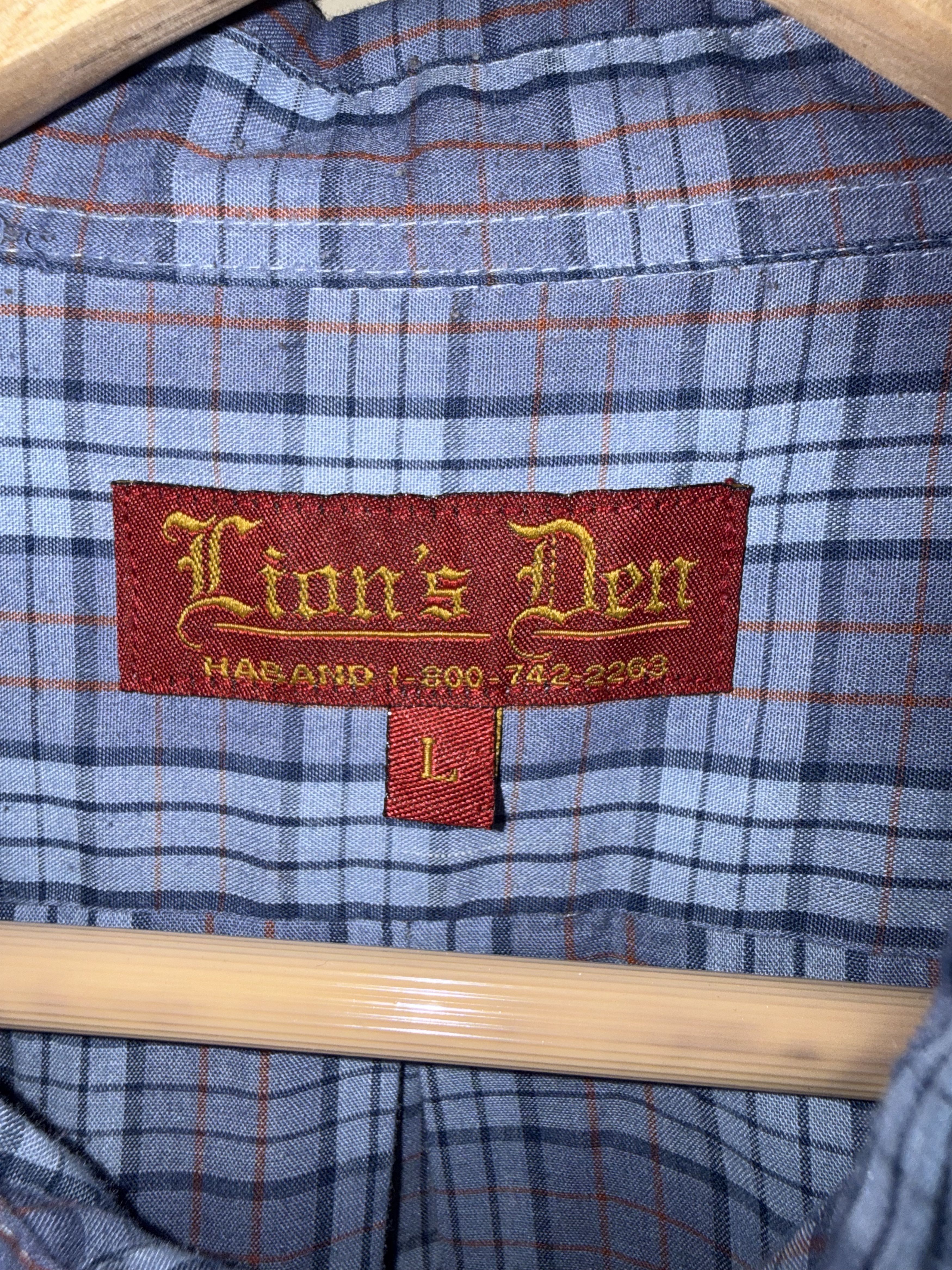 Other Lion's Den Blue Plaid L/S Shirt, Men's Large Size US L / EU 52-54 / 3 - 2 Thumbnail