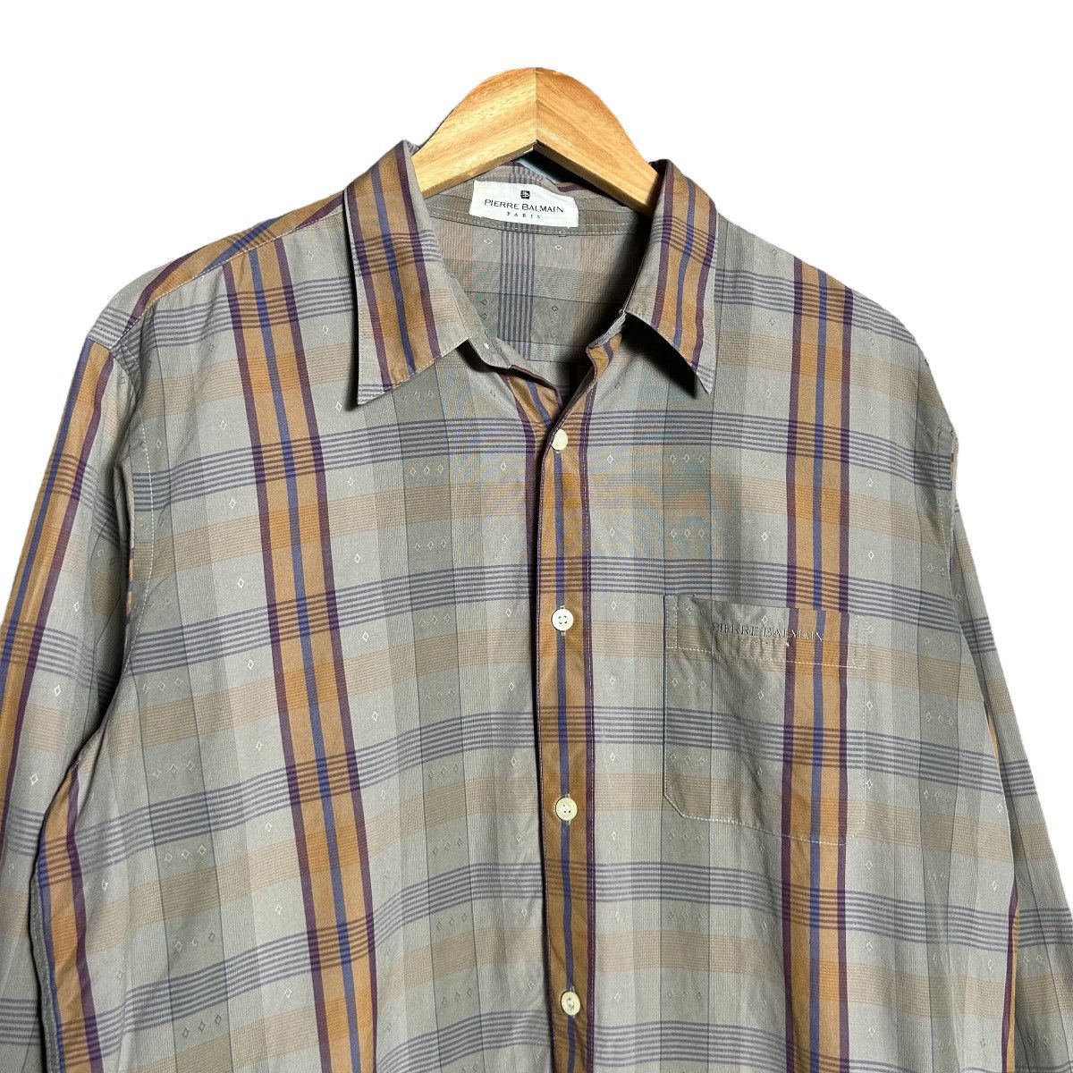 Pierre Balmain × Vintage Vintage Pierre Balmain Button Up Shirt Size US L / EU 52-54 / 3 - 3 Thumbnail